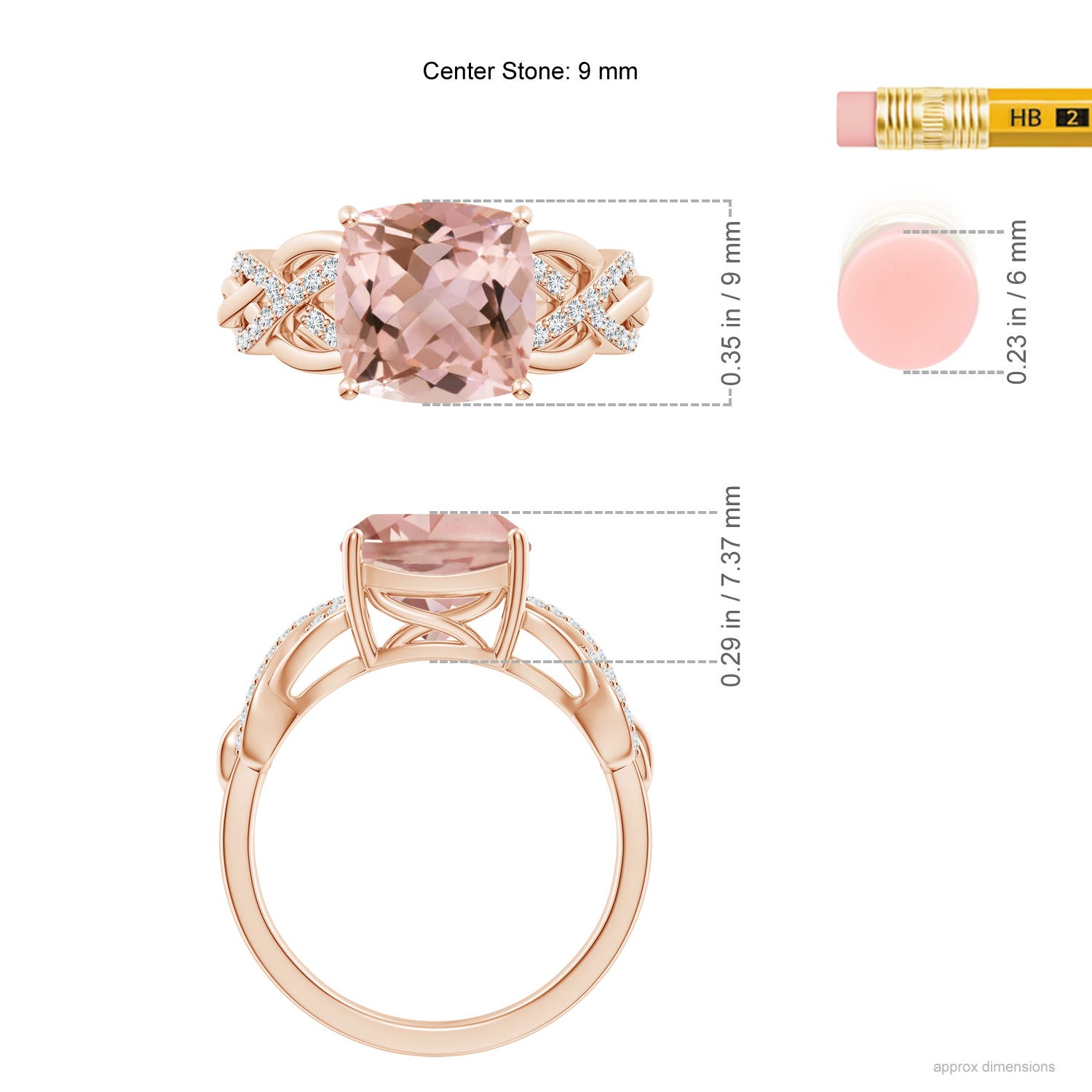 AAAA - Morganite / 2.86 CT / 14 KT Rose Gold