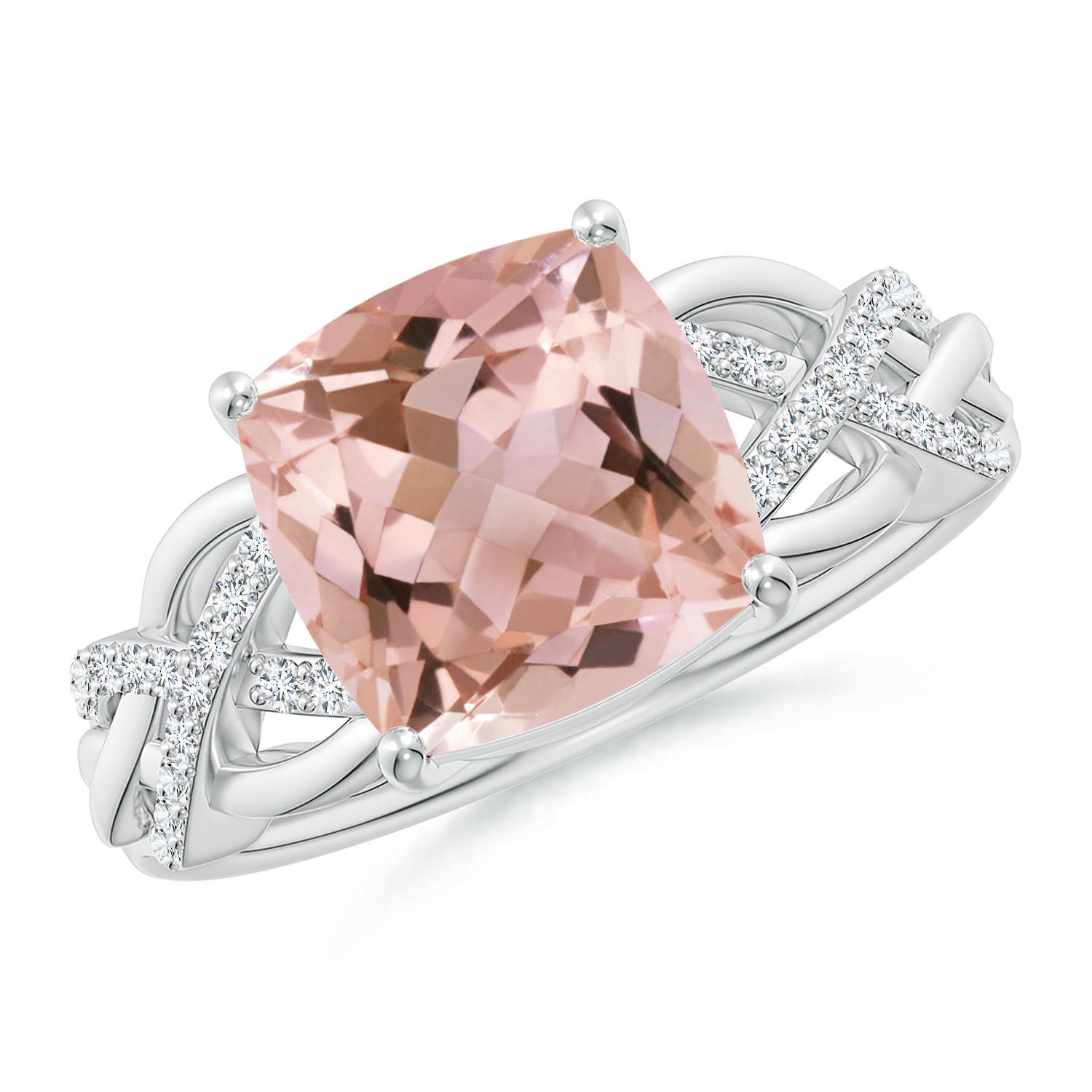 AAAA - Morganite / 2.86 CT / 14 KT White Gold