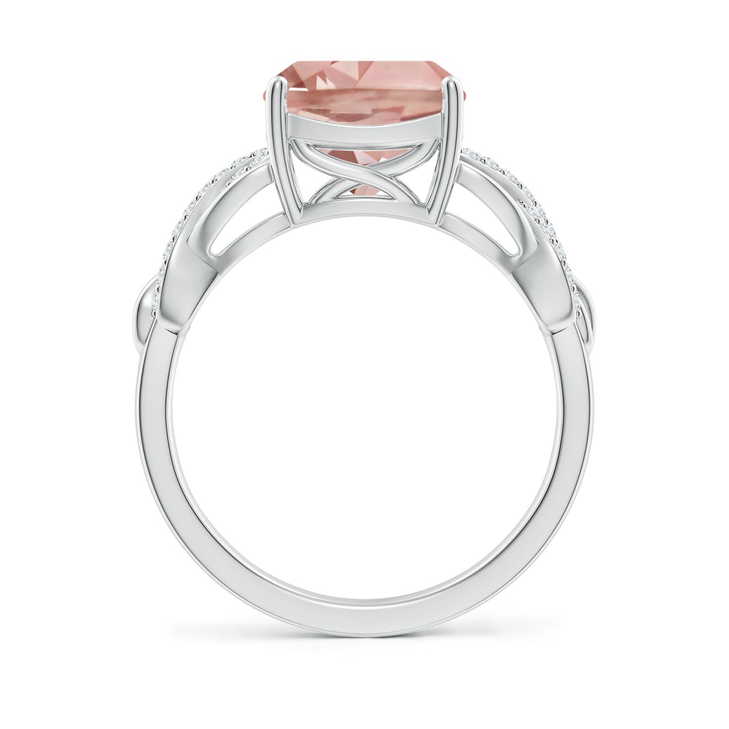 AAAA - Morganite / 2.86 CT / 14 KT White Gold