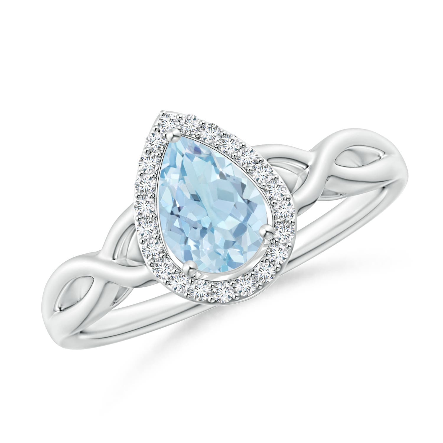 AA - Aquamarine / 0.68 CT / 14 KT White Gold