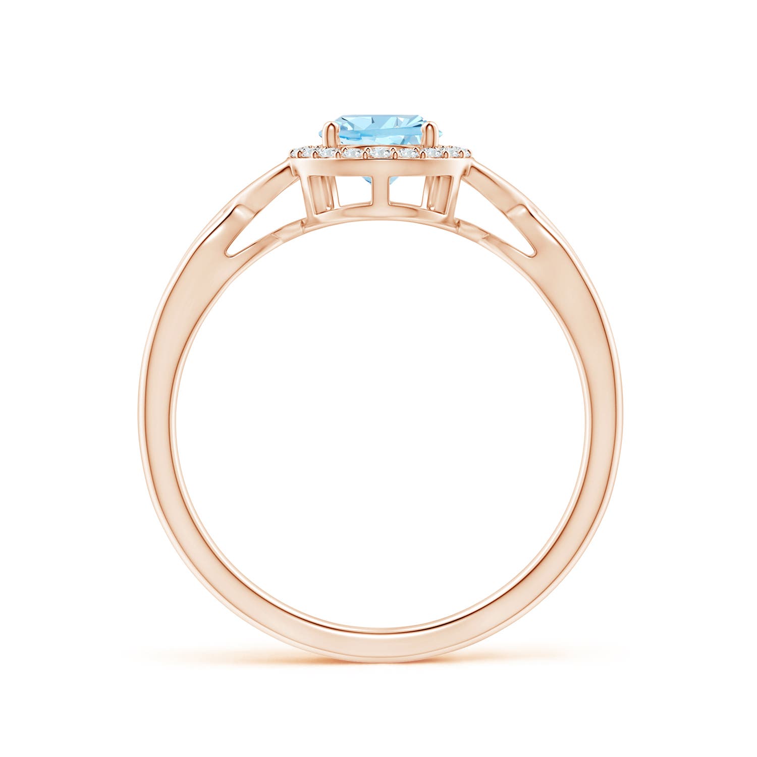 AAAA - Aquamarine / 0.68 CT / 14 KT Rose Gold