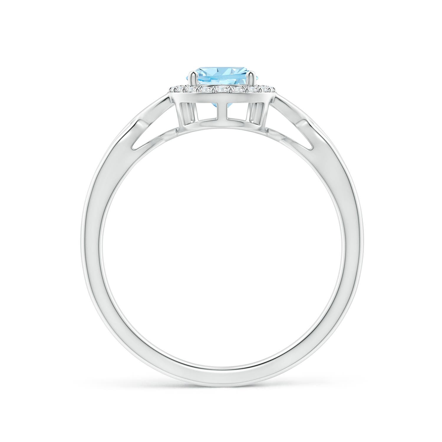 AAAA - Aquamarine / 0.68 CT / 14 KT White Gold