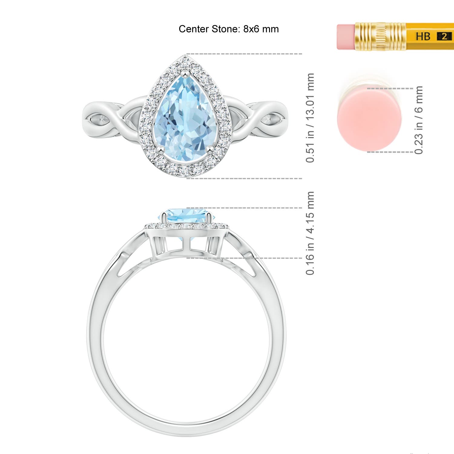 AAA - Aquamarine / 1.03 CT / 14 KT White Gold