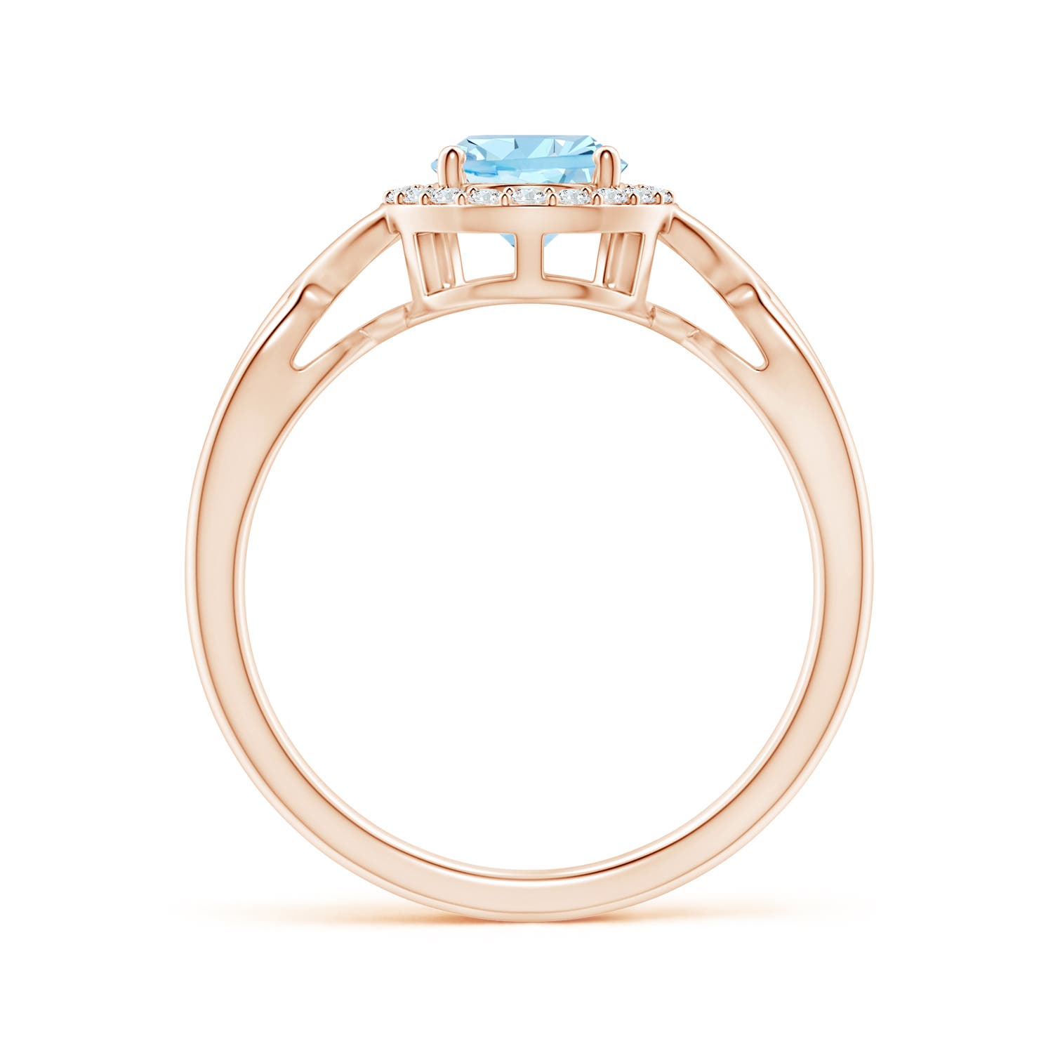 AAAA - Aquamarine / 1.03 CT / 14 KT Rose Gold