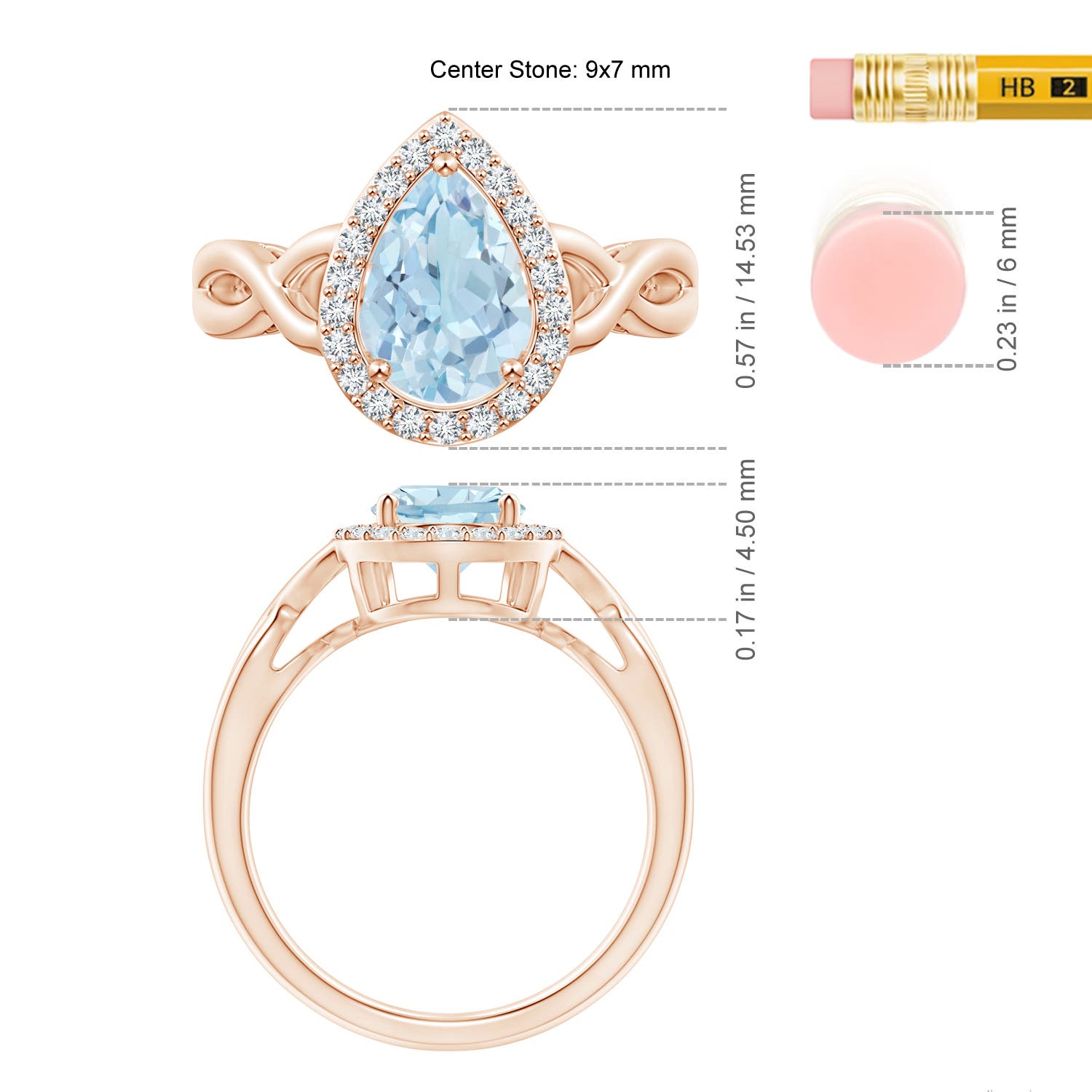 AA - Aquamarine / 1.49 CT / 14 KT Rose Gold