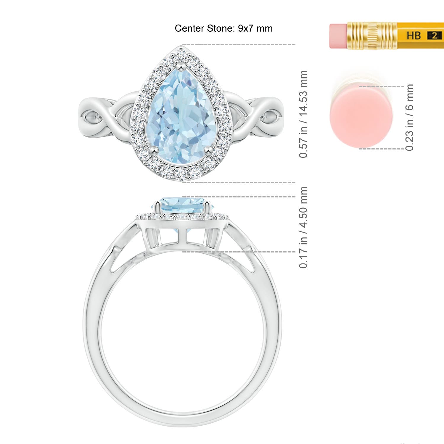 AA - Aquamarine / 1.49 CT / 14 KT White Gold