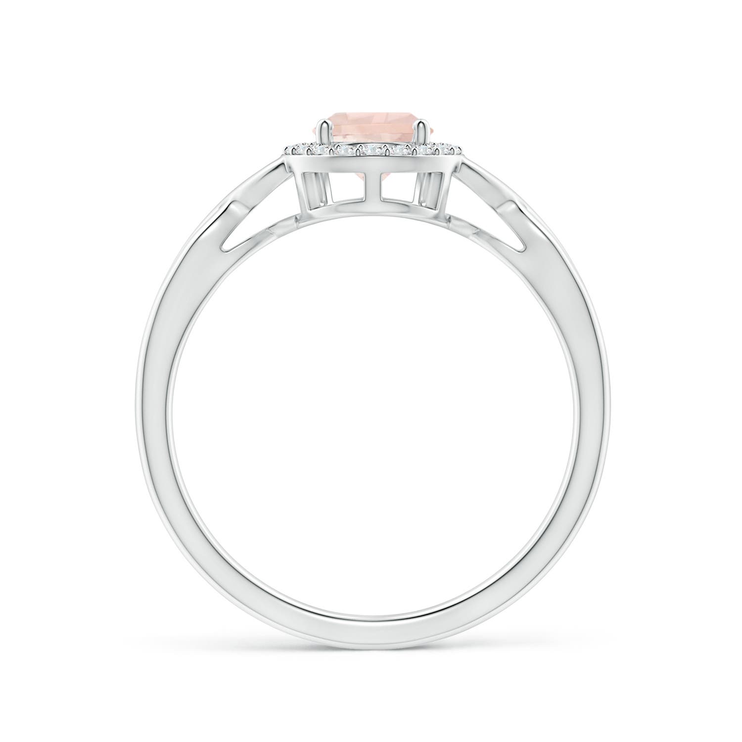 A - Morganite / 0.73 CT / 14 KT White Gold