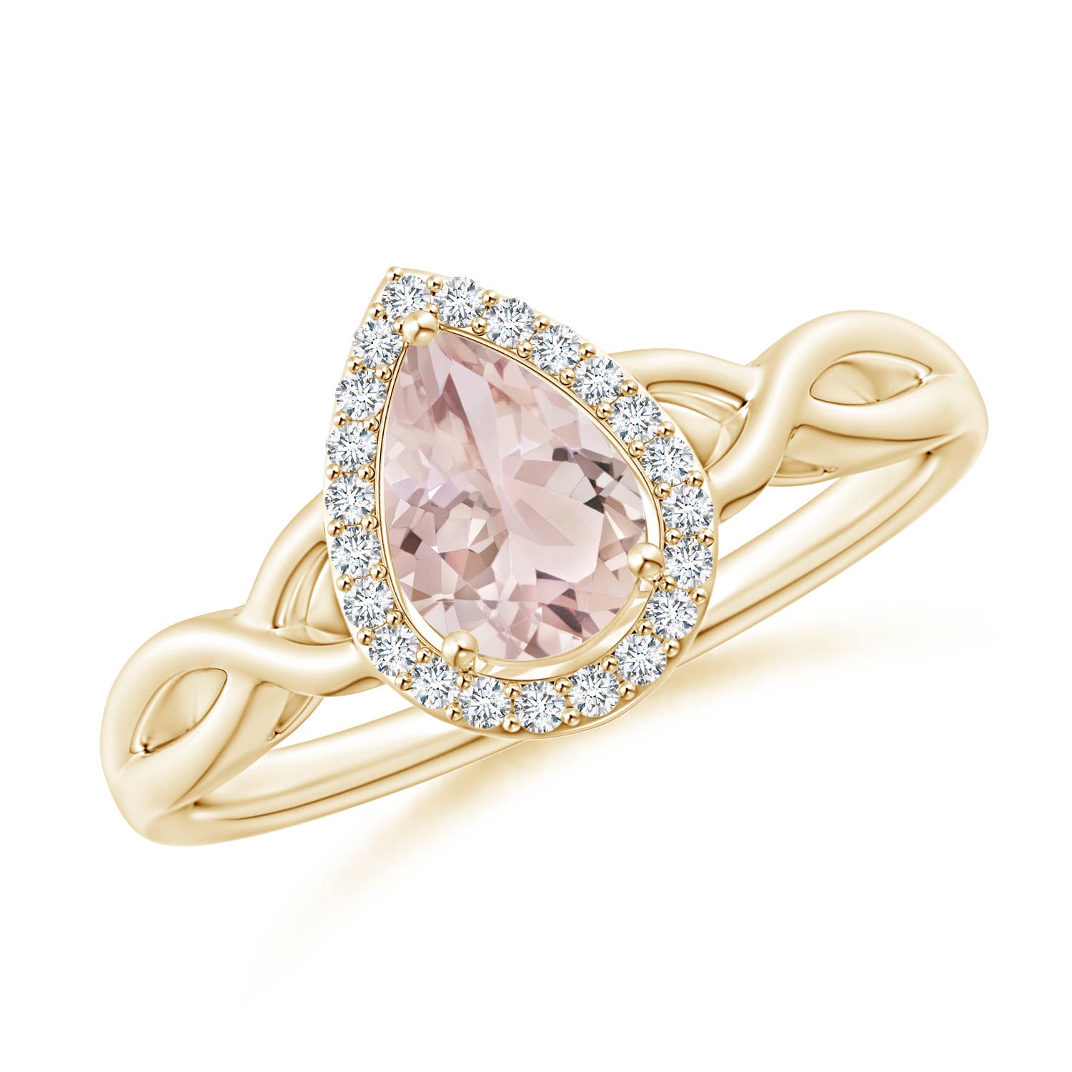 A - Morganite / 0.73 CT / 14 KT Yellow Gold