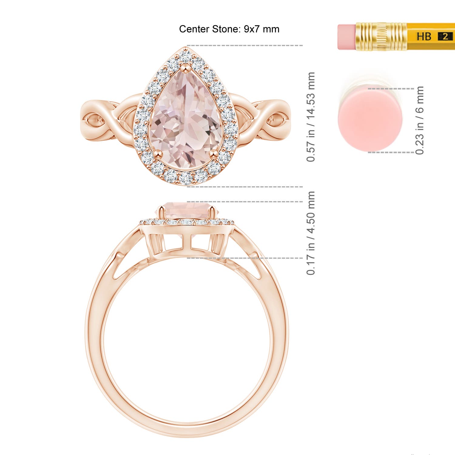 A - Morganite / 1.64 CT / 14 KT Rose Gold