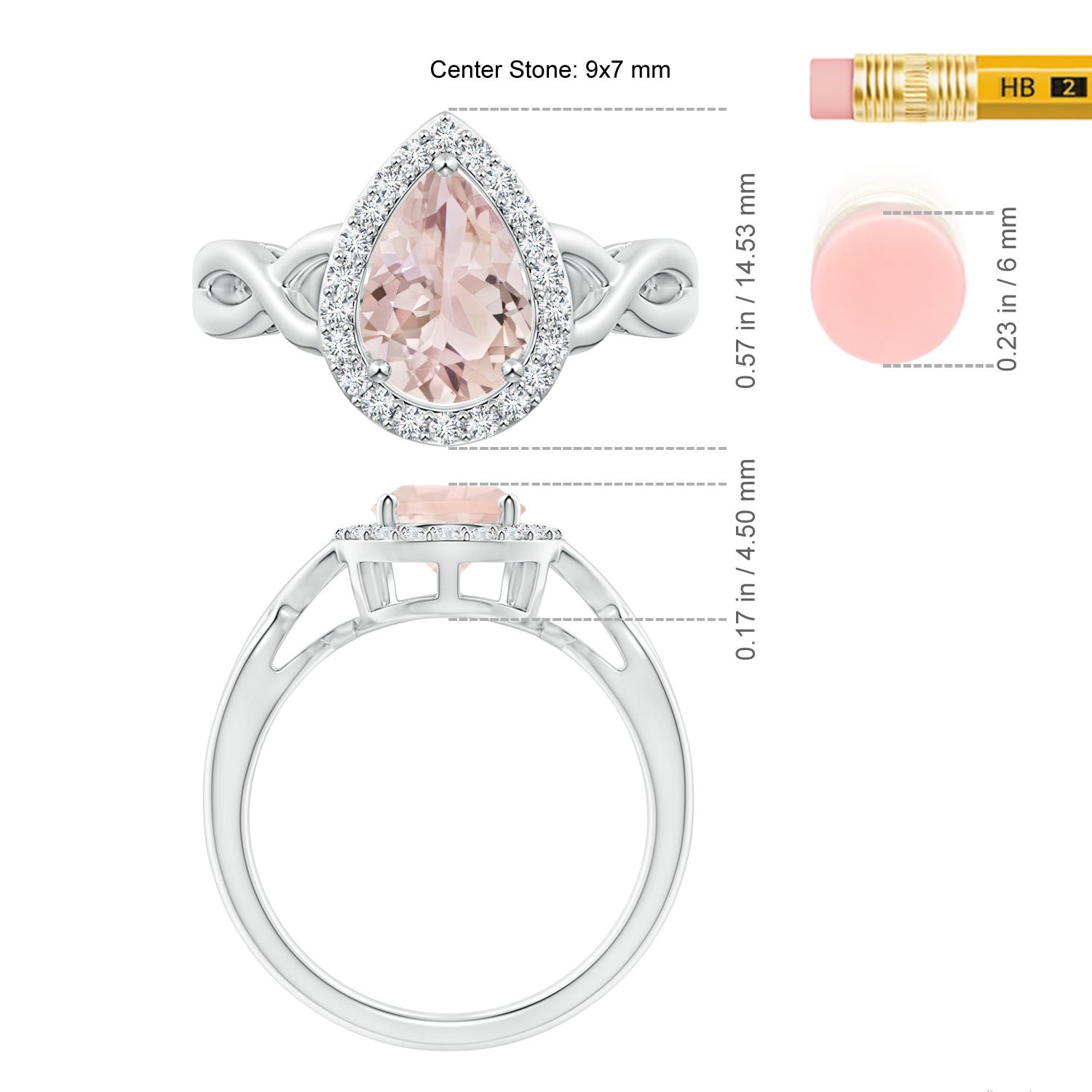 A - Morganite / 1.64 CT / 14 KT White Gold