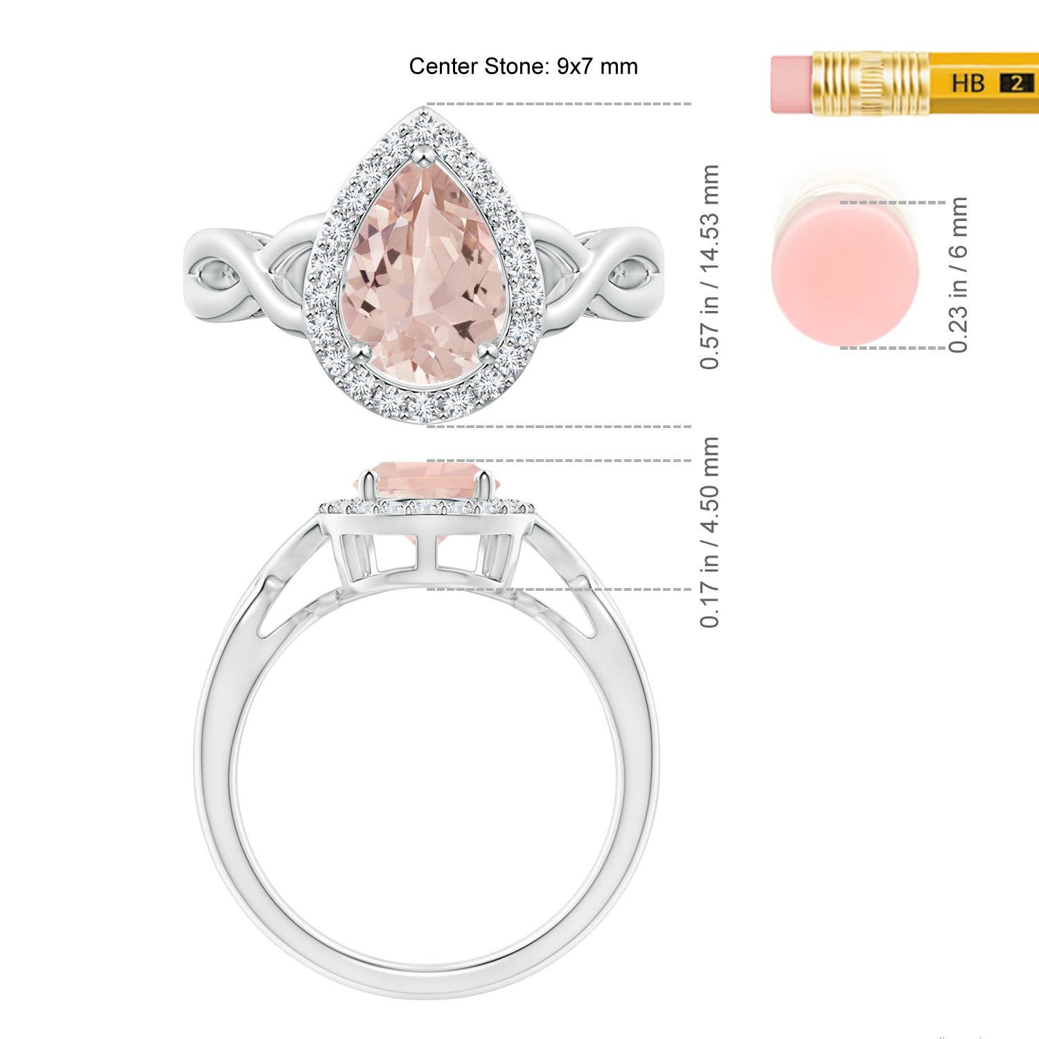 AA - Morganite / 1.64 CT / 14 KT White Gold