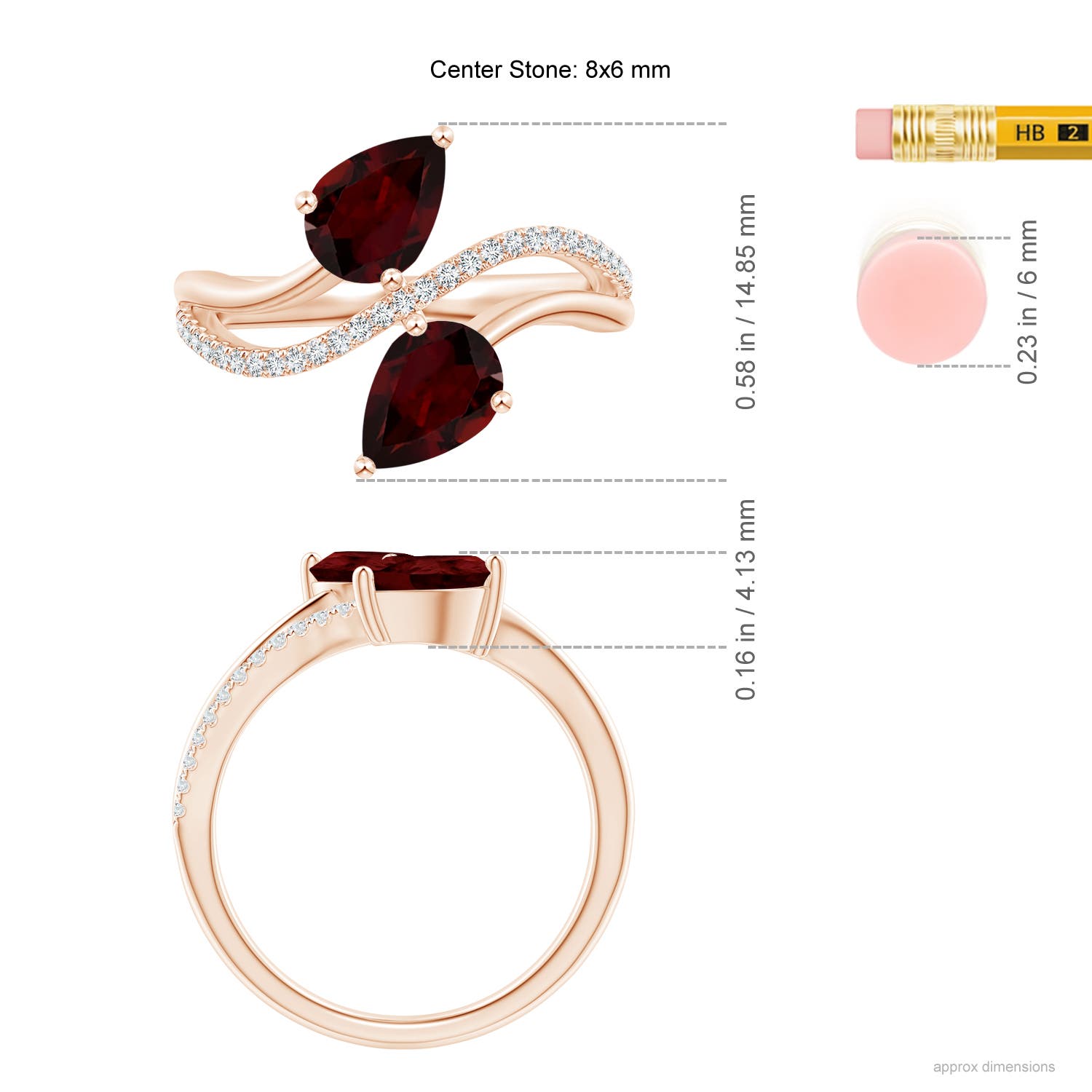 A - Garnet / 2.75 CT / 14 KT Rose Gold