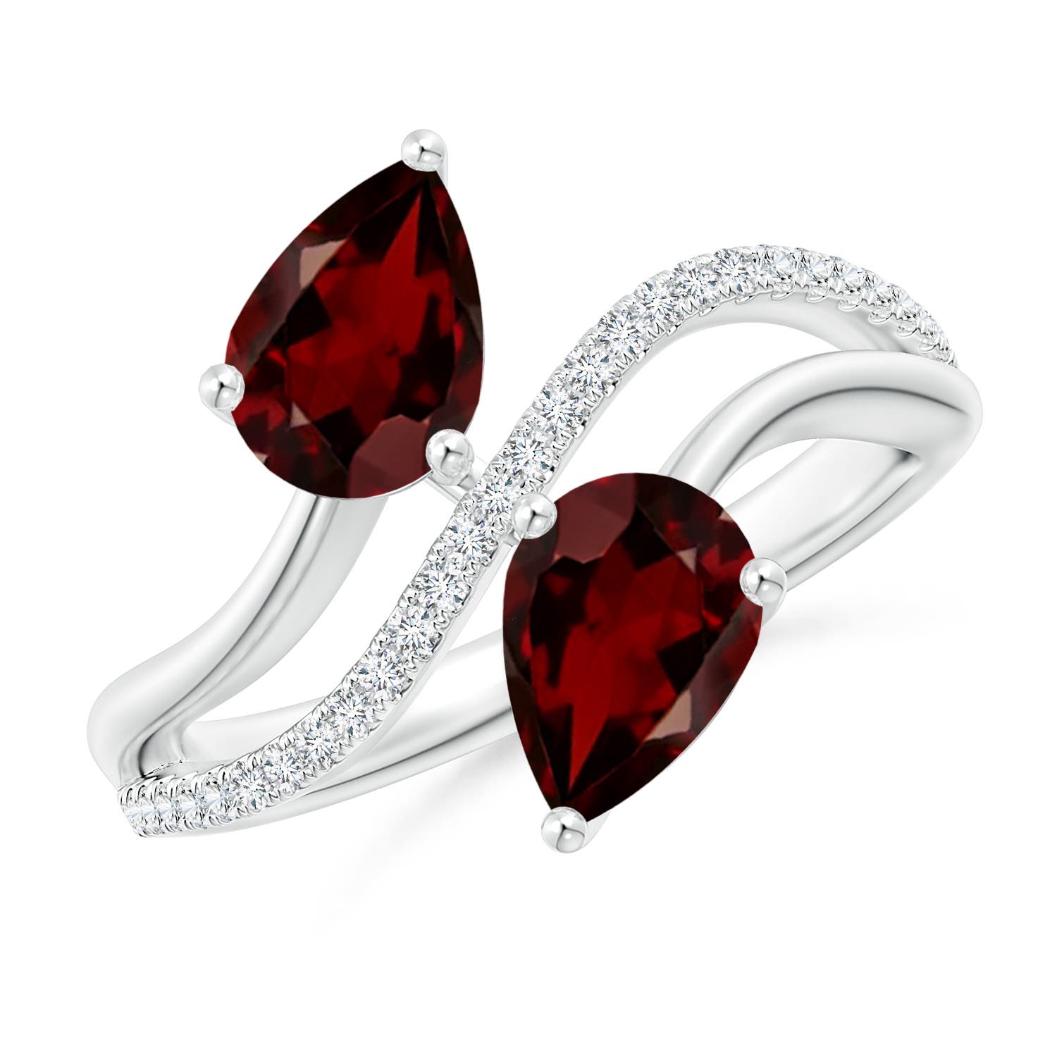 AAA - Garnet / 2.75 CT / 14 KT White Gold