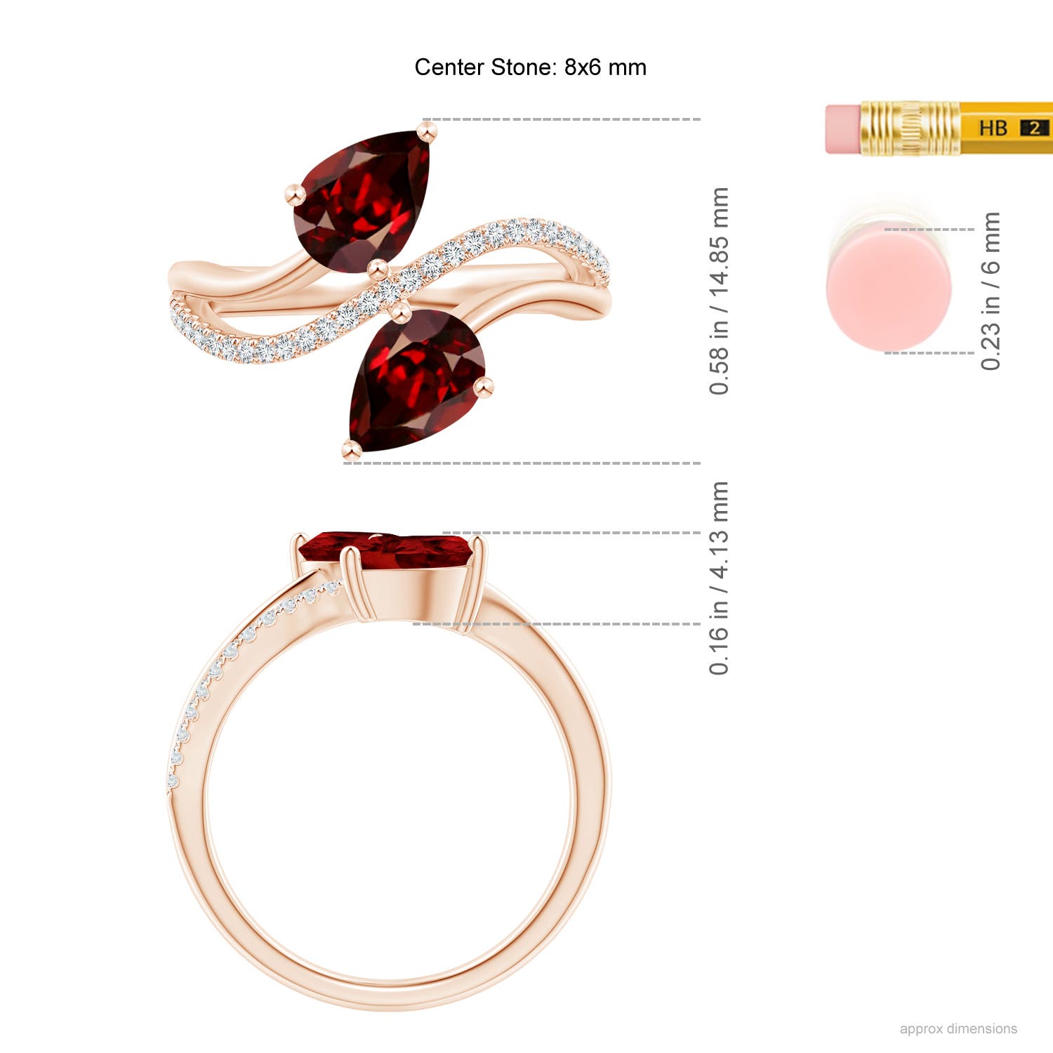 AAAA - Garnet / 2.75 CT / 14 KT Rose Gold