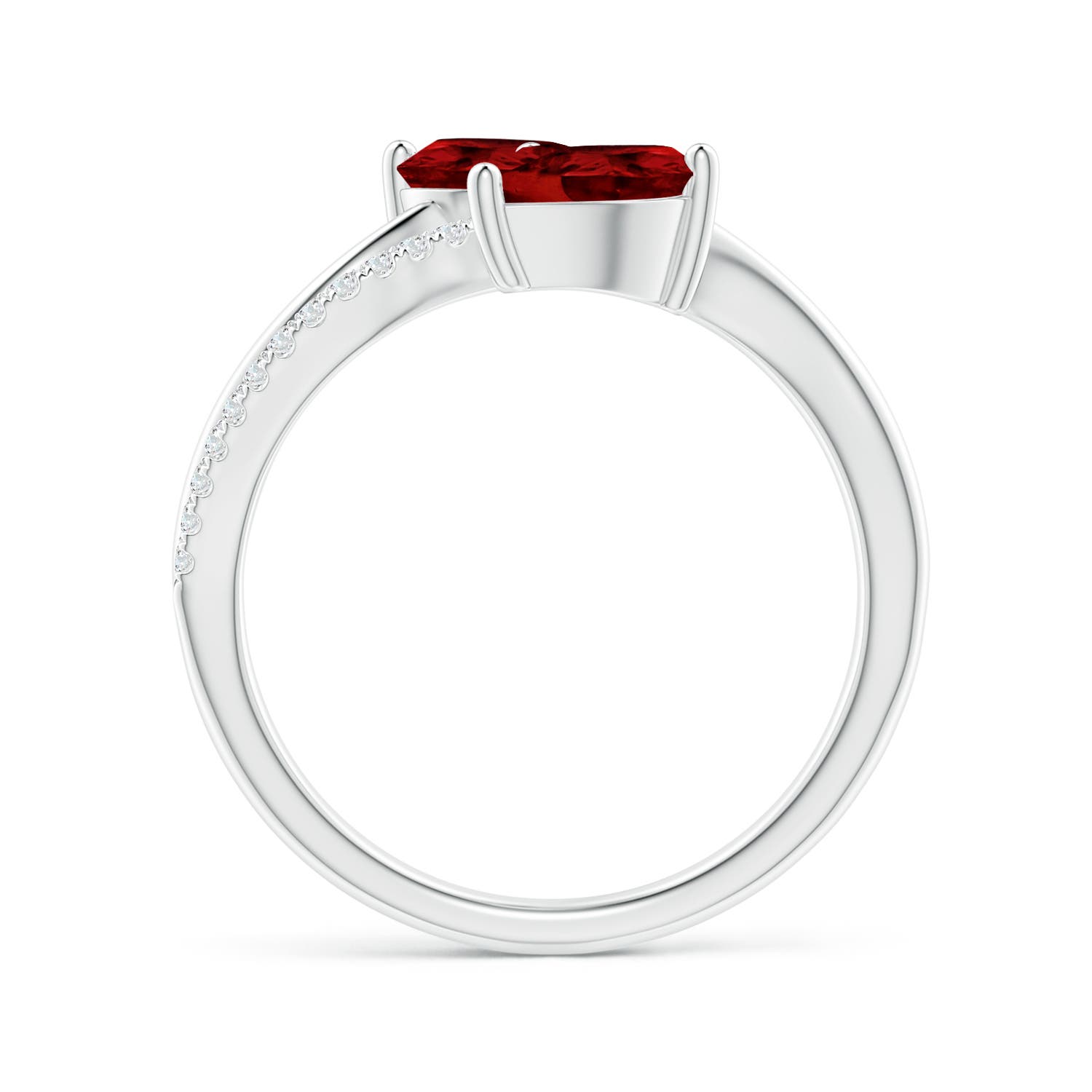 AAAA - Garnet / 2.75 CT / 14 KT White Gold