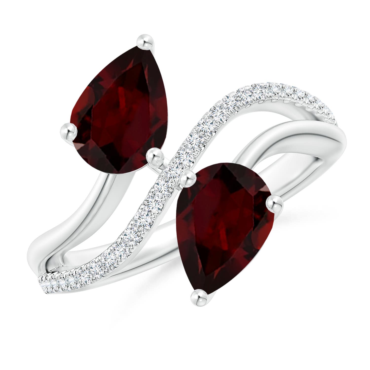 A - Garnet / 3.75 CT / 14 KT White Gold