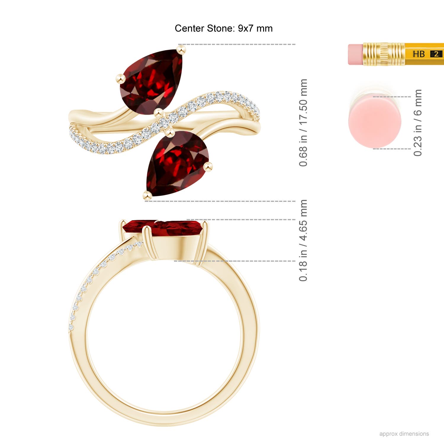 AAAA - Garnet / 3.75 CT / 14 KT Yellow Gold