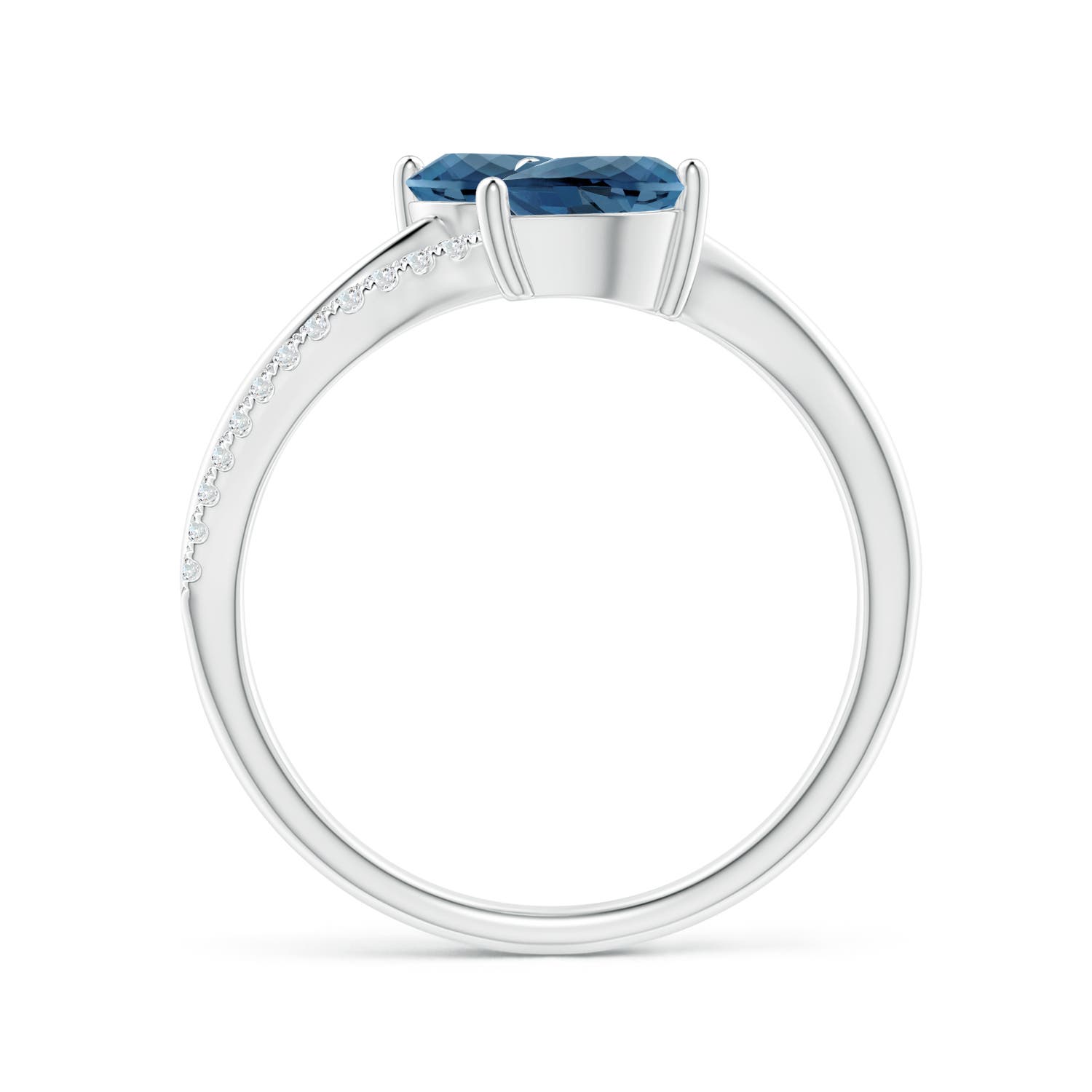 A - London Blue Topaz / 1.75 CT / 14 KT White Gold