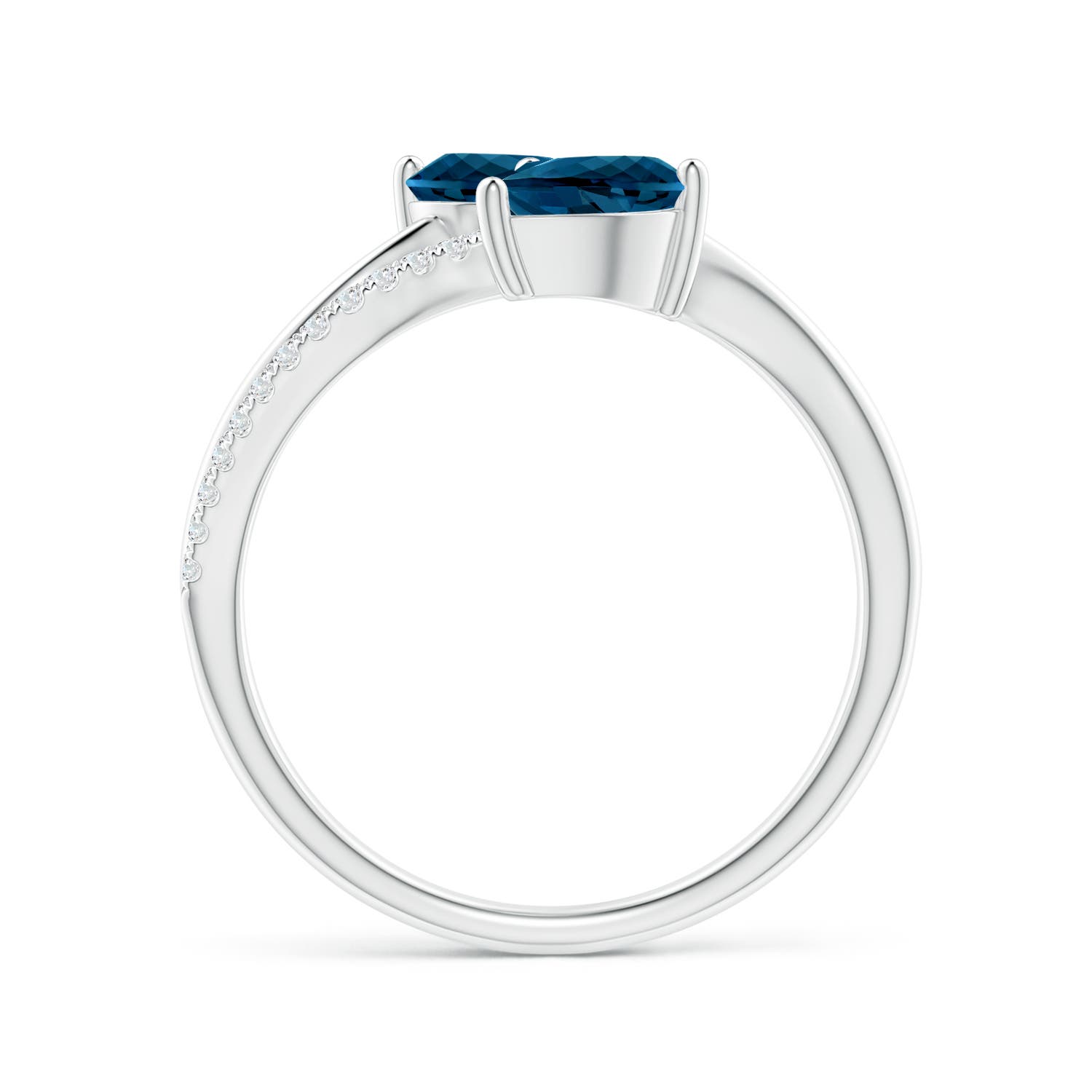 AAAA - London Blue Topaz / 1.75 CT / 14 KT White Gold