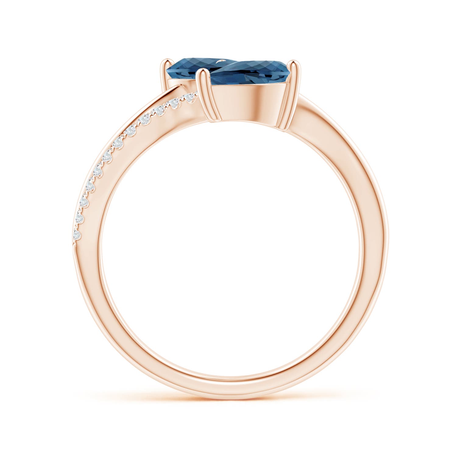 A - London Blue Topaz / 2.65 CT / 14 KT Rose Gold