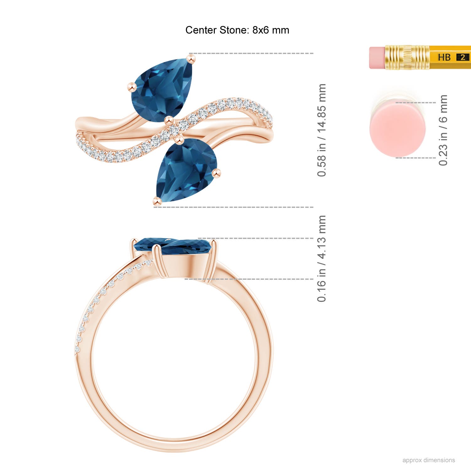 AA - London Blue Topaz / 2.65 CT / 14 KT Rose Gold