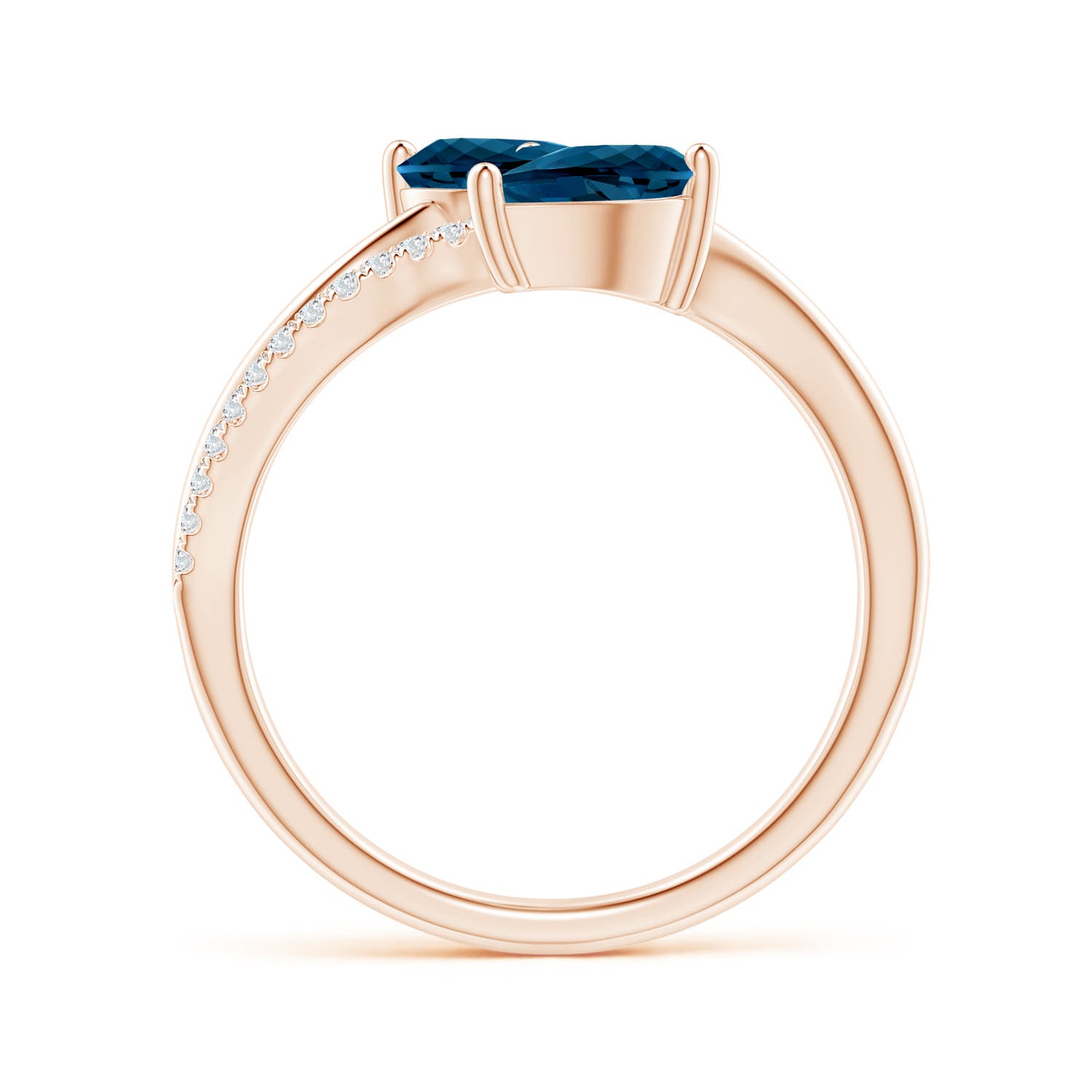 AAAA - London Blue Topaz / 2.65 CT / 14 KT Rose Gold