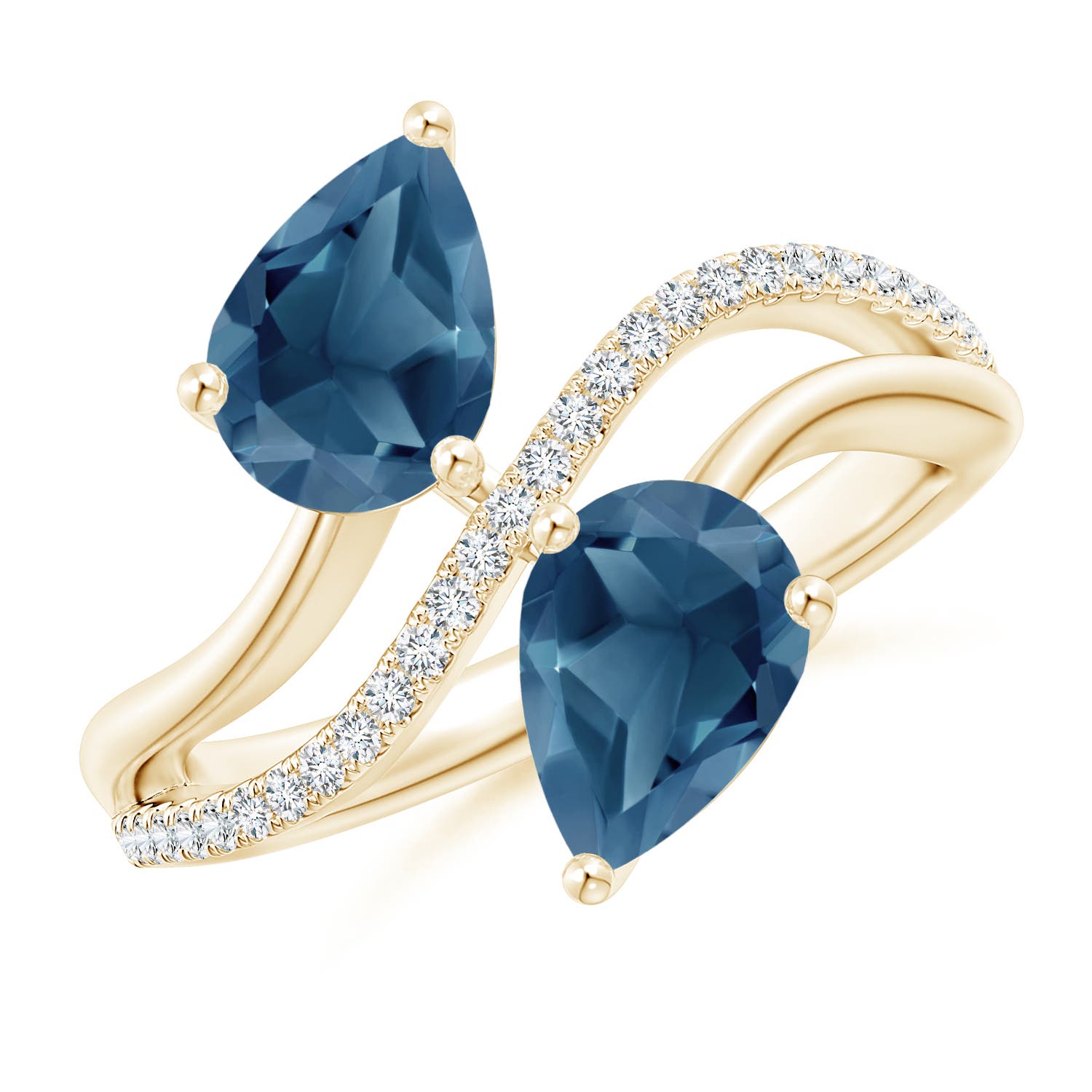 A - London Blue Topaz / 3.95 CT / 14 KT Yellow Gold