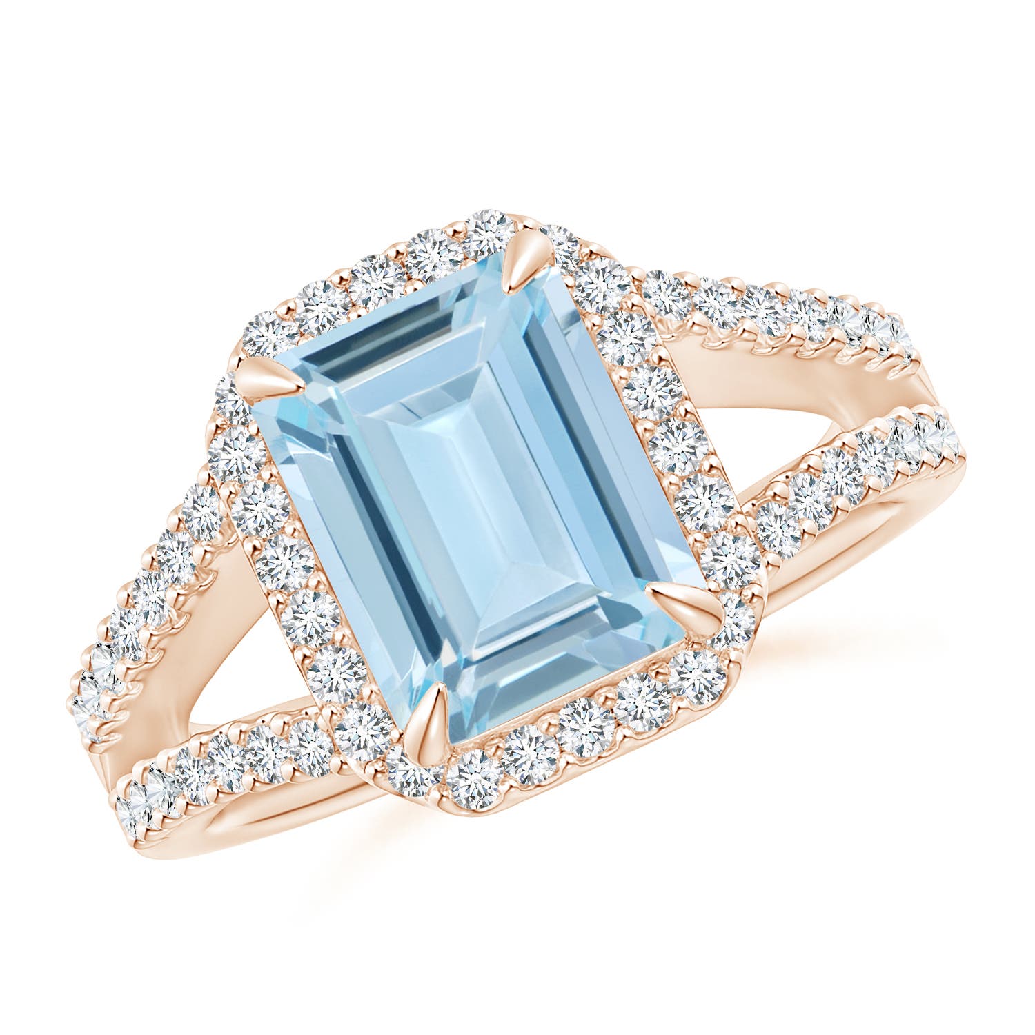 AA - Aquamarine / 3.43 CT / 14 KT Rose Gold