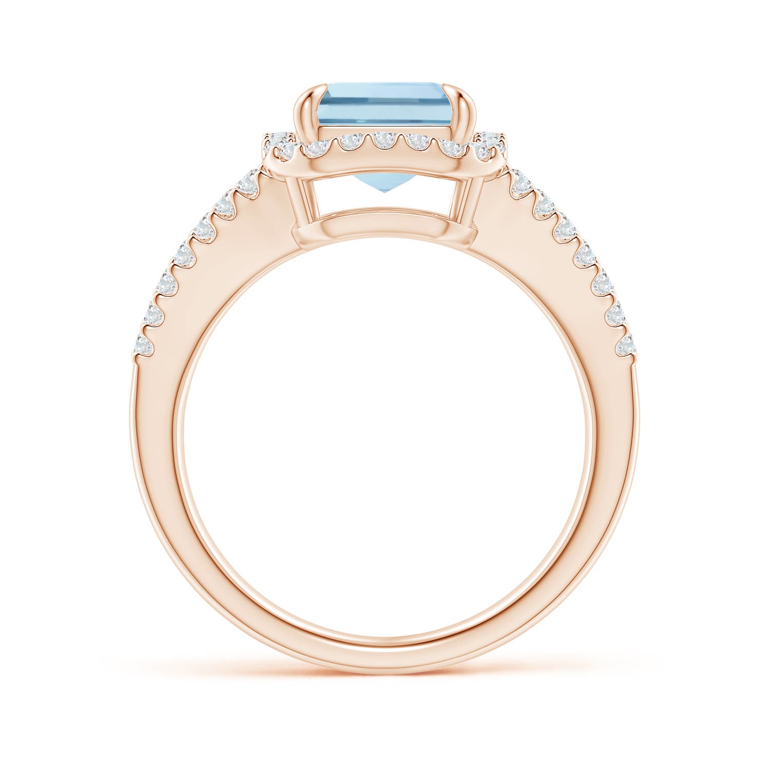 AA - Aquamarine / 3.43 CT / 14 KT Rose Gold