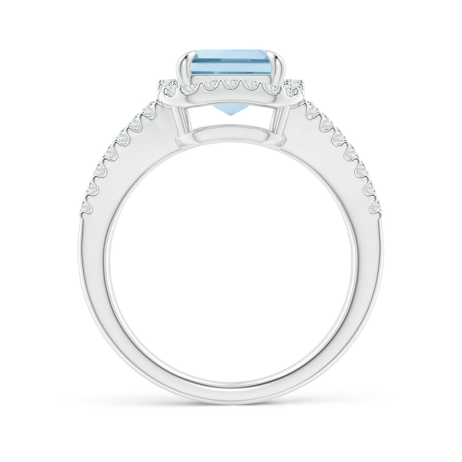 AA - Aquamarine / 3.43 CT / 14 KT White Gold