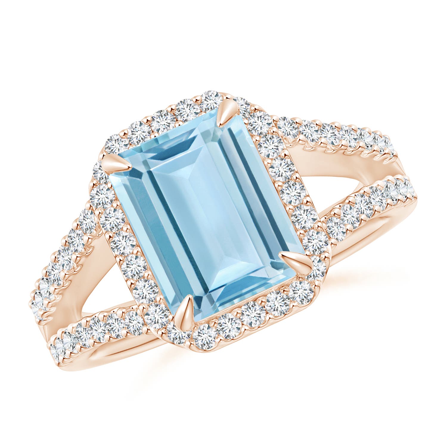 AAA - Aquamarine / 3.43 CT / 14 KT Rose Gold