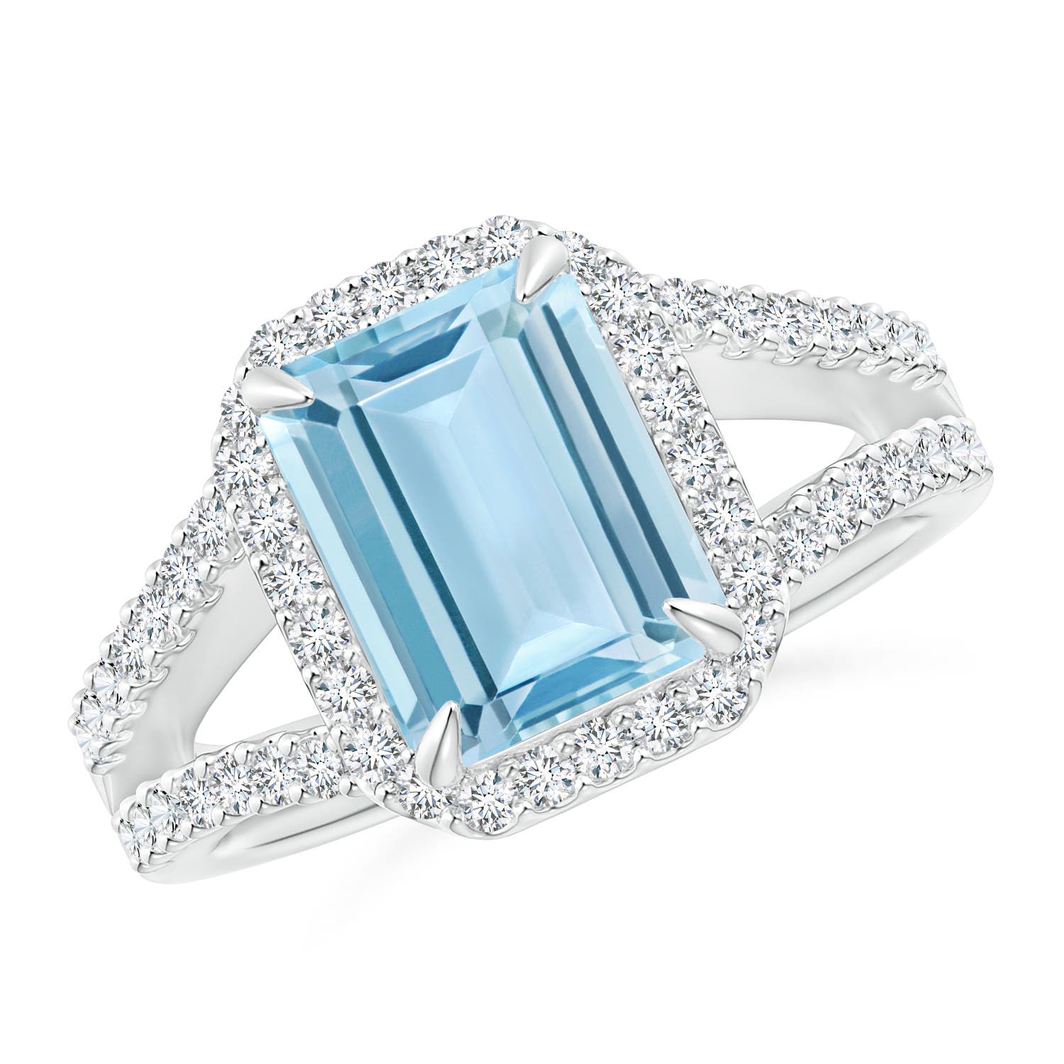 AAA - Aquamarine / 3.43 CT / 14 KT White Gold