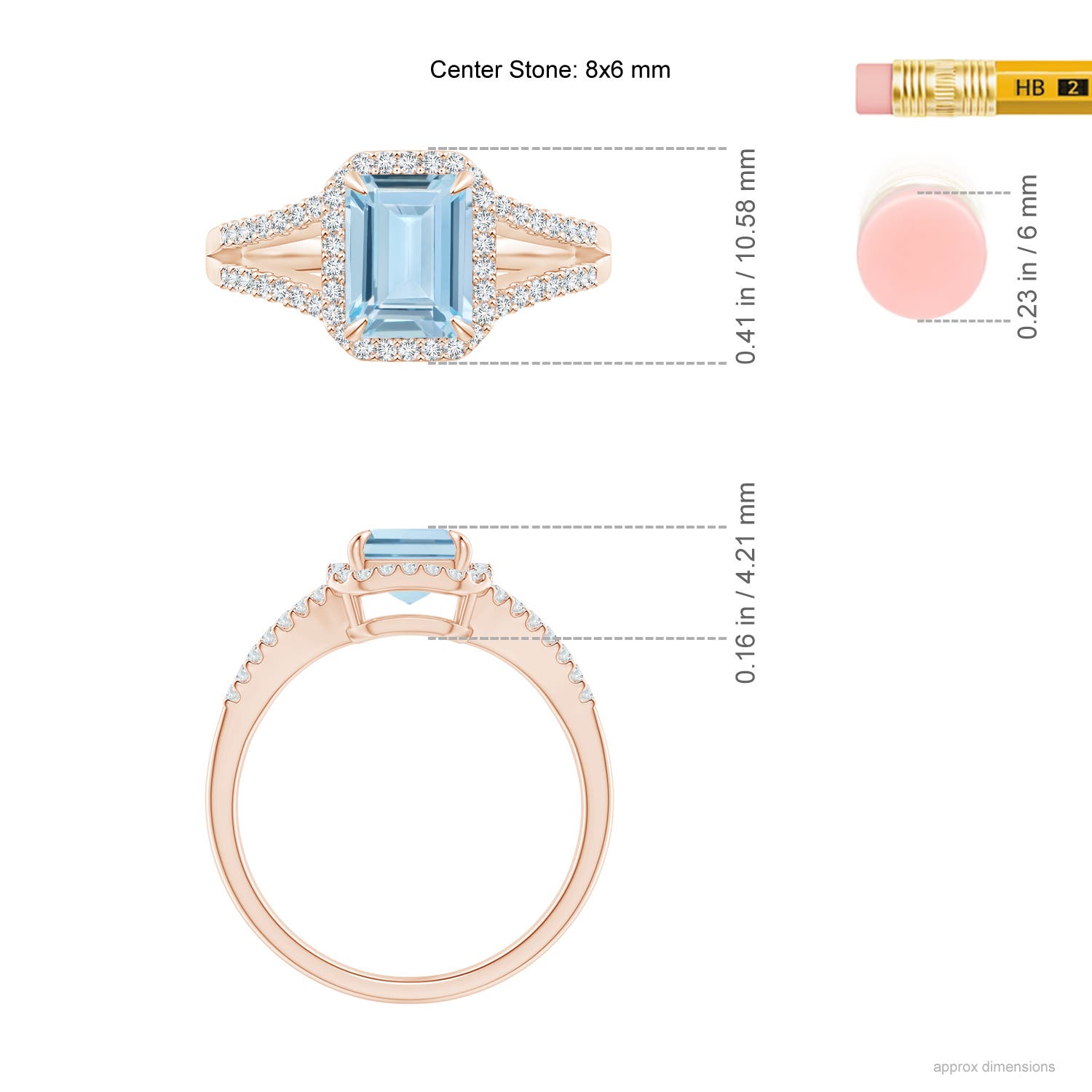 AA - Aquamarine / 1.54 CT / 14 KT Rose Gold