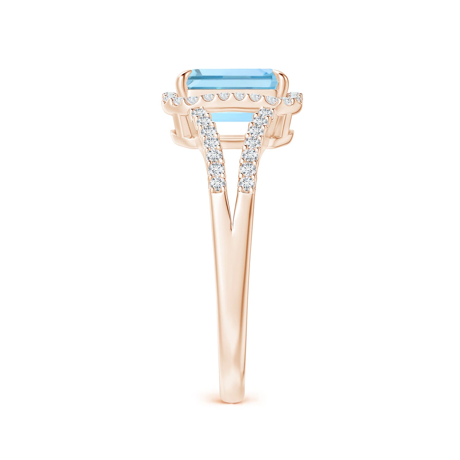 AAAA - Aquamarine / 1.54 CT / 14 KT Rose Gold