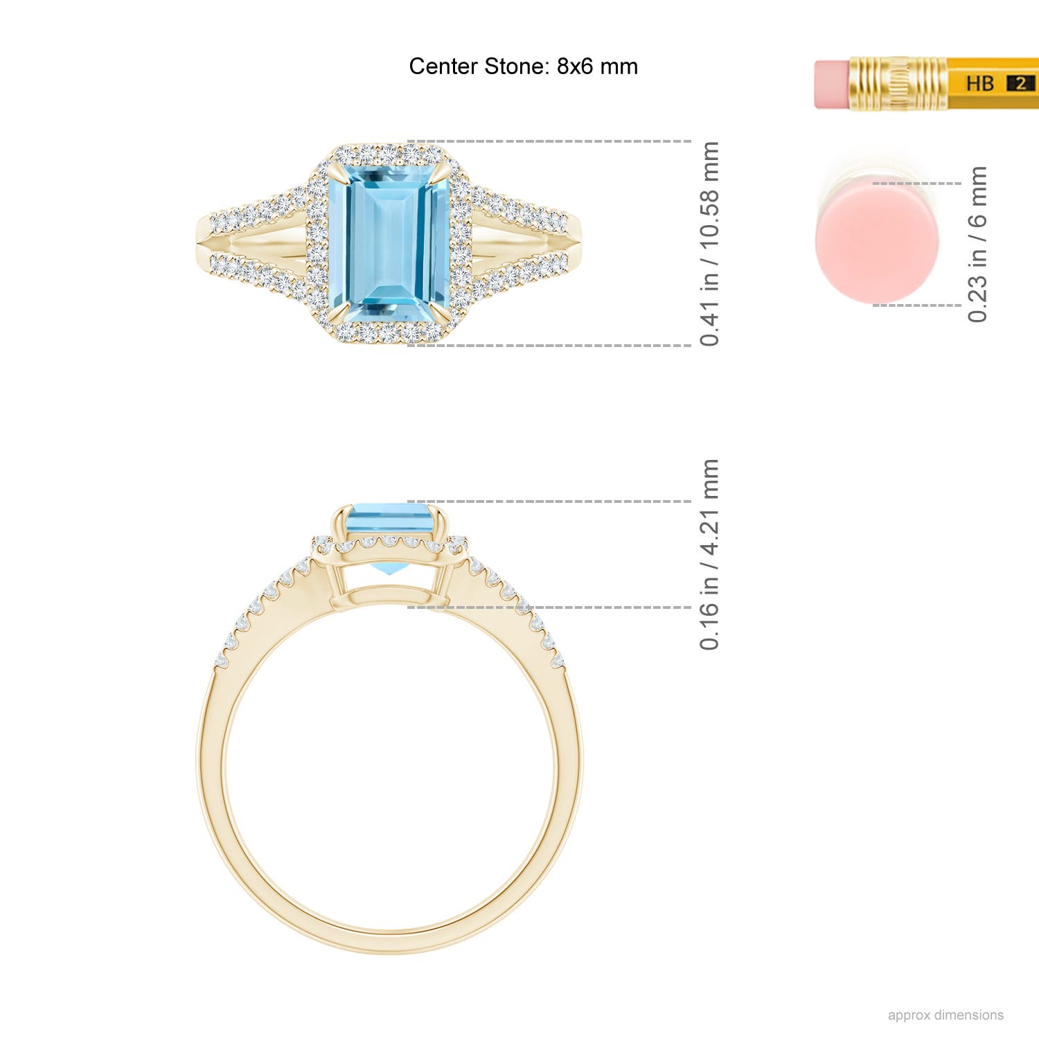 AAAA - Aquamarine / 1.54 CT / 14 KT Yellow Gold