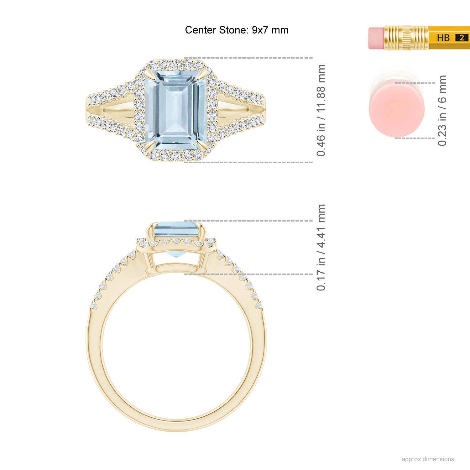 A - Aquamarine / 2.32 CT / 14 KT Yellow Gold