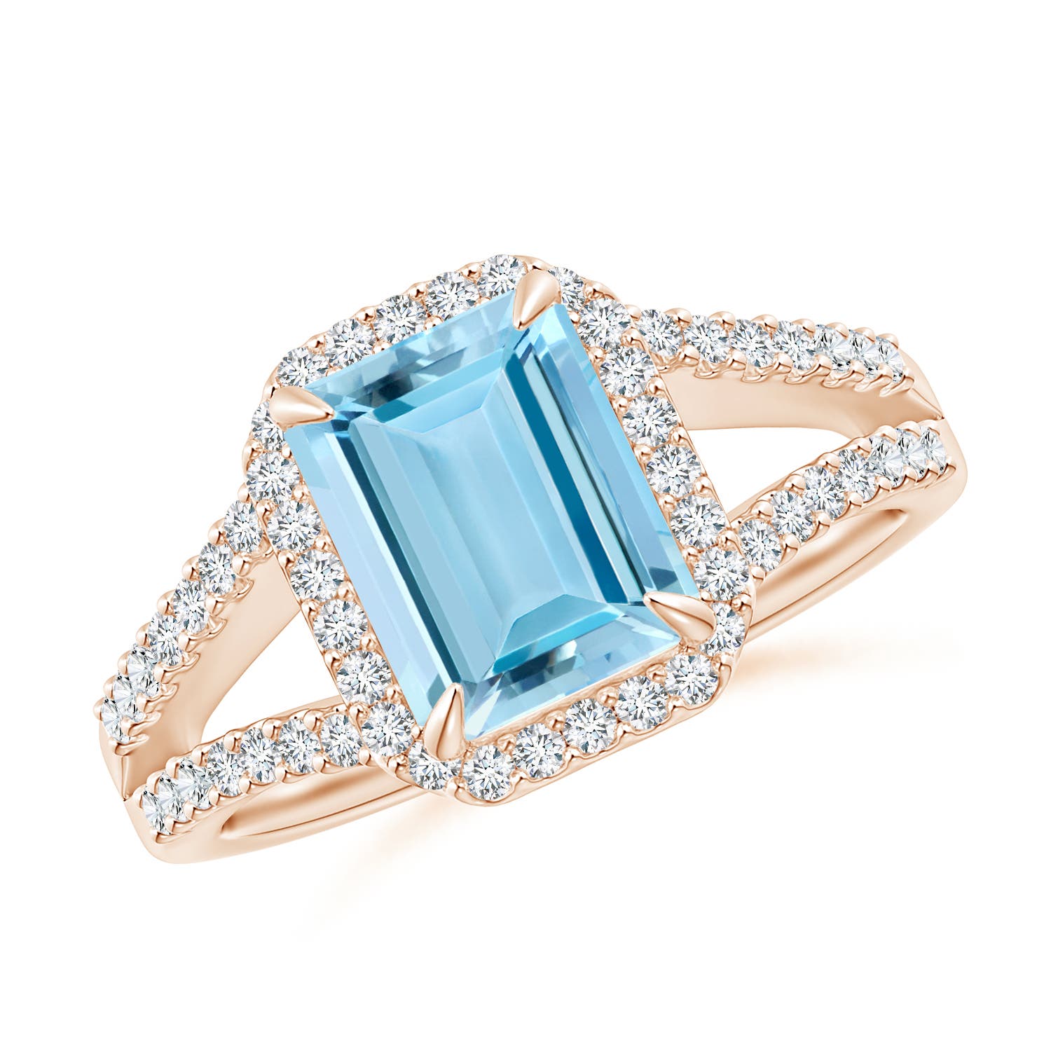 AAAA - Aquamarine / 2.32 CT / 14 KT Rose Gold