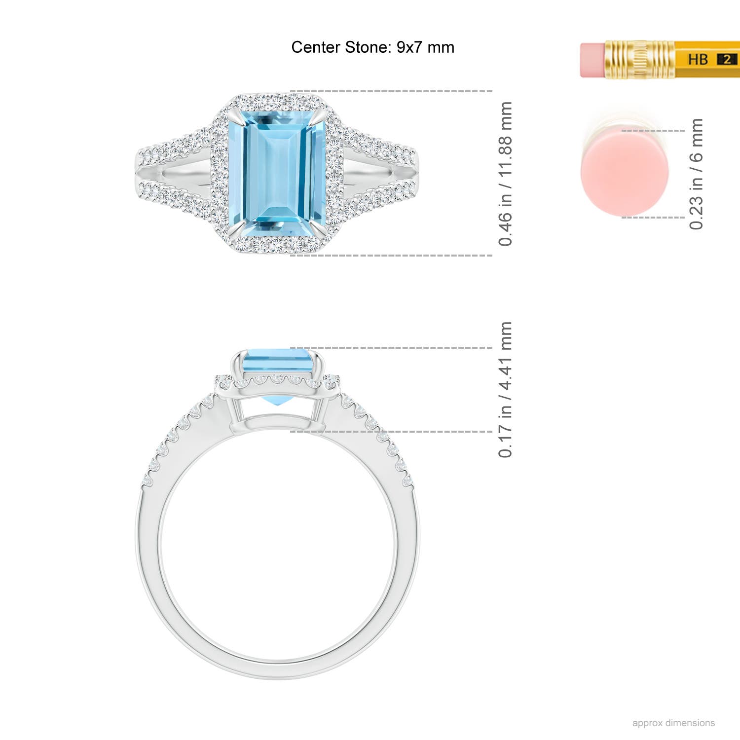 AAAA - Aquamarine / 2.32 CT / 14 KT White Gold