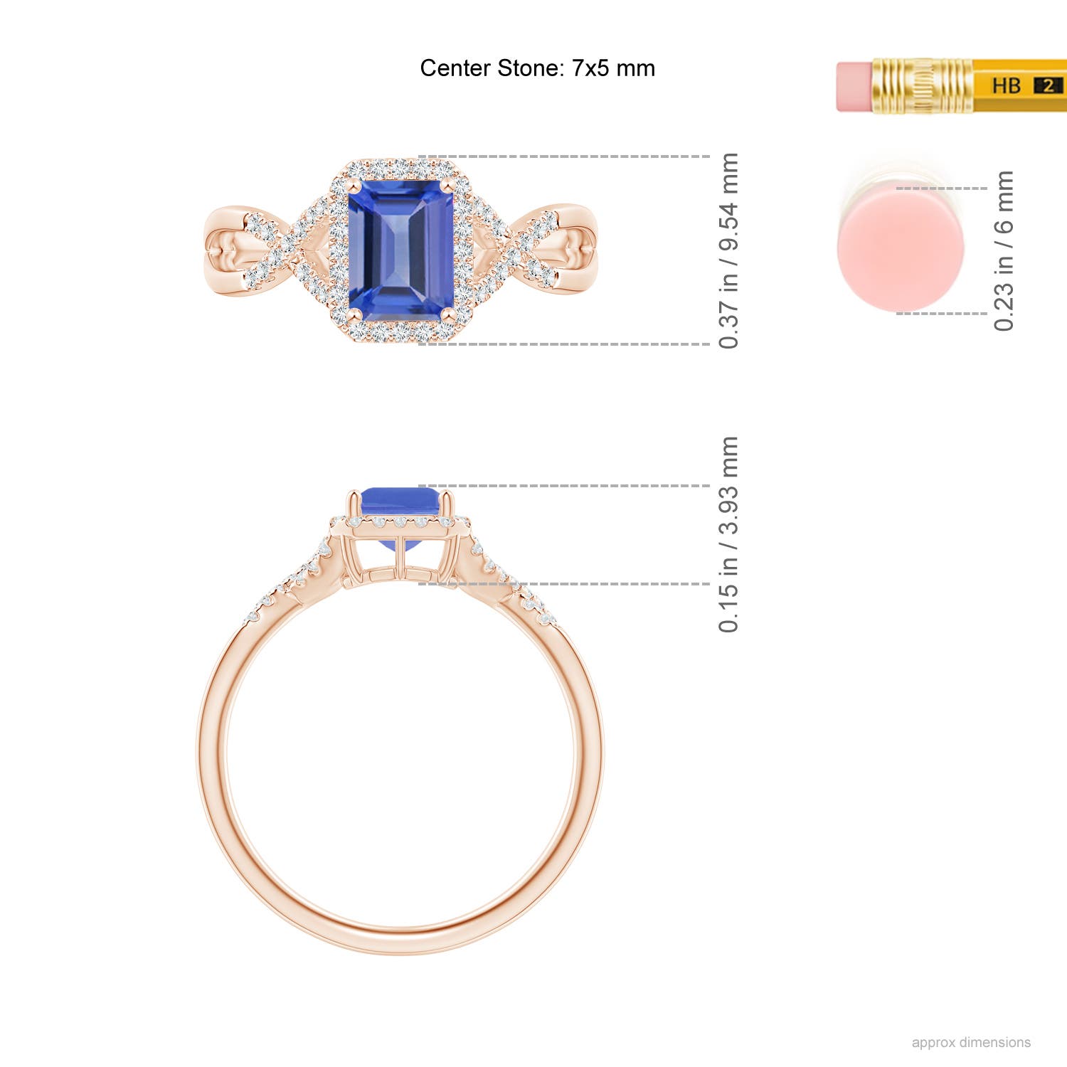 AA - Tanzanite / 1.17 CT / 14 KT Rose Gold