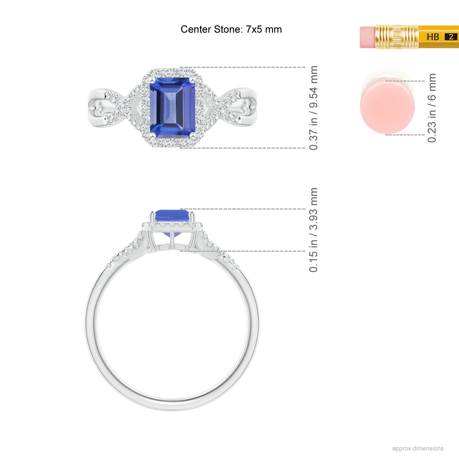 AA - Tanzanite / 1.17 CT / 14 KT White Gold