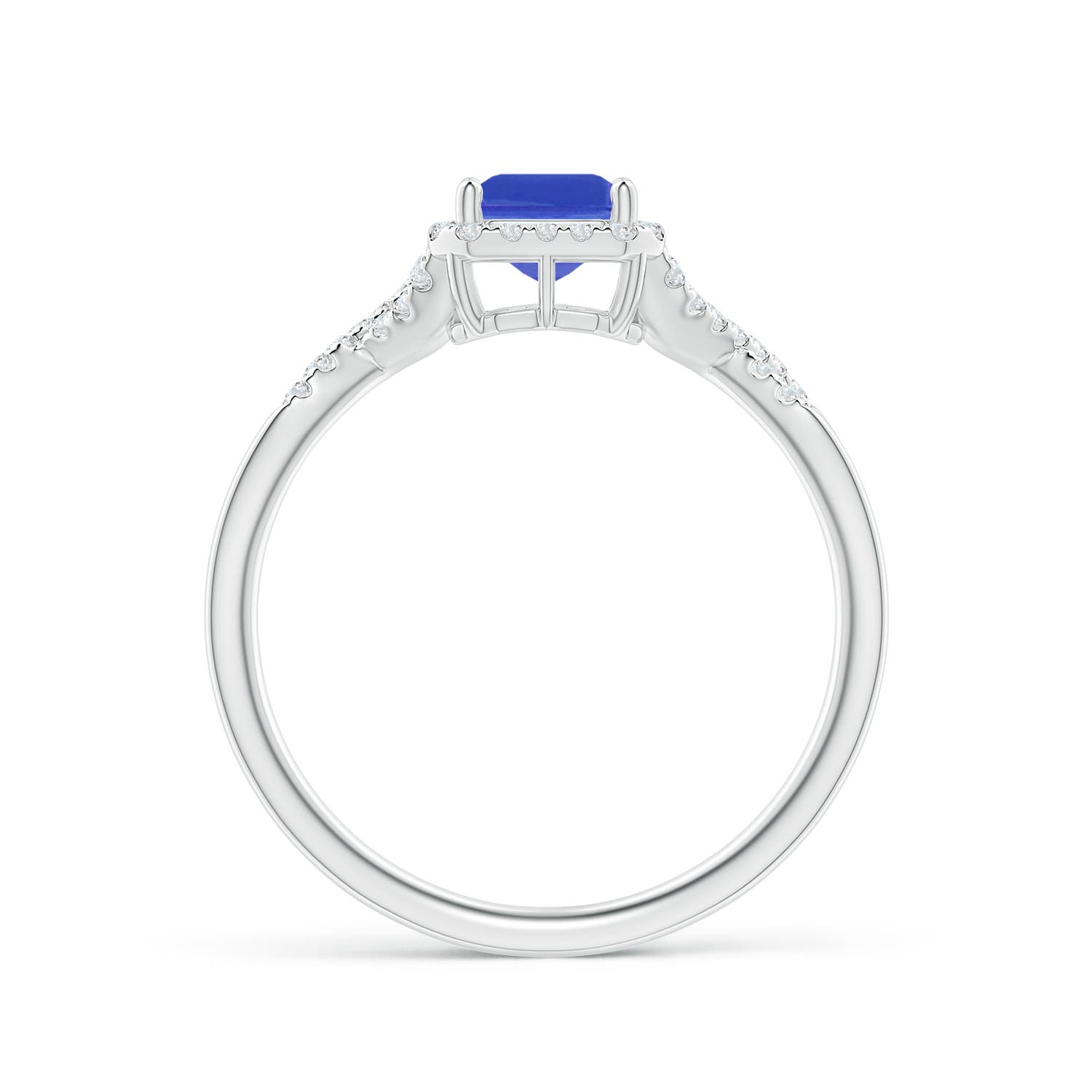 AAA - Tanzanite / 1.17 CT / 14 KT White Gold