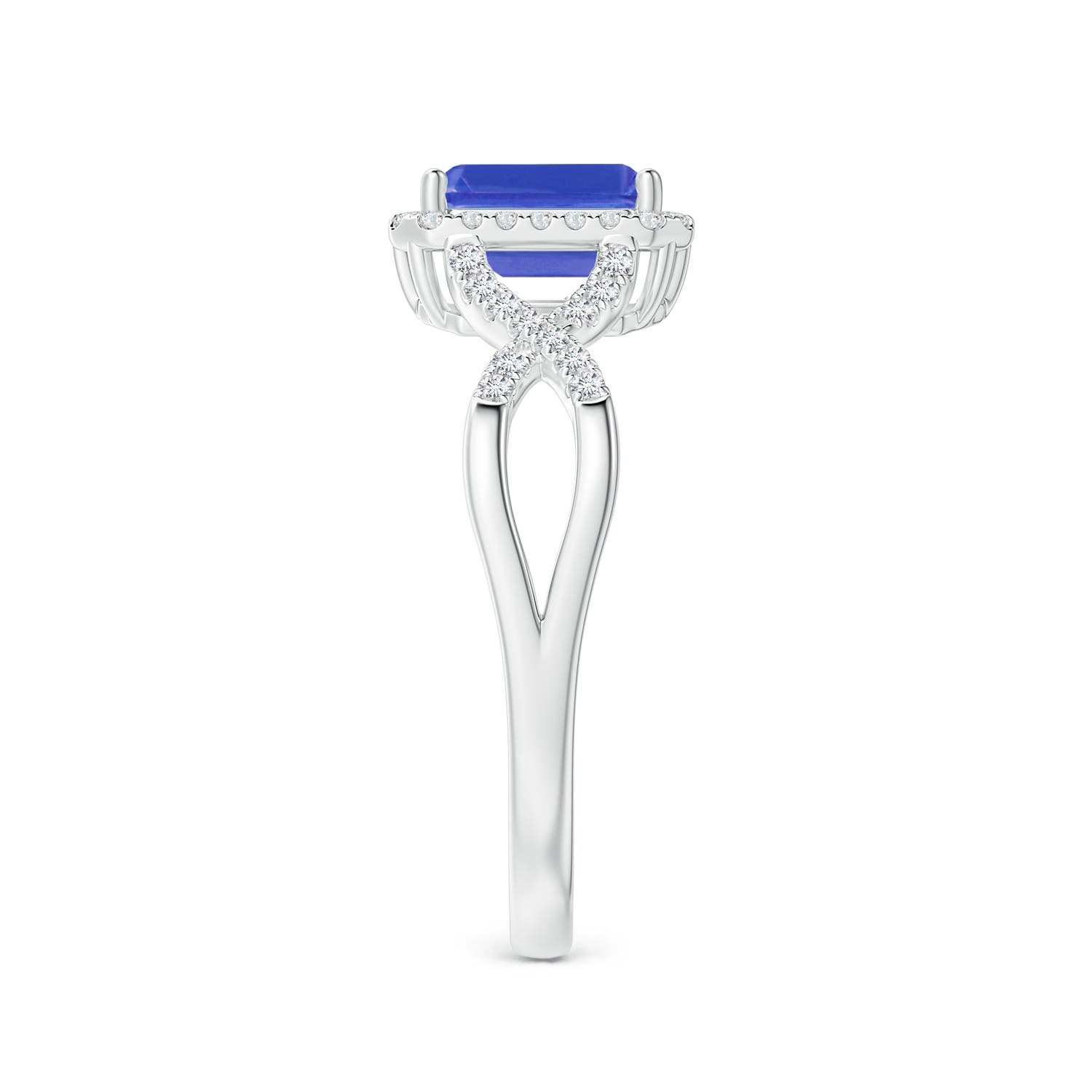 AAA - Tanzanite / 1.17 CT / 14 KT White Gold