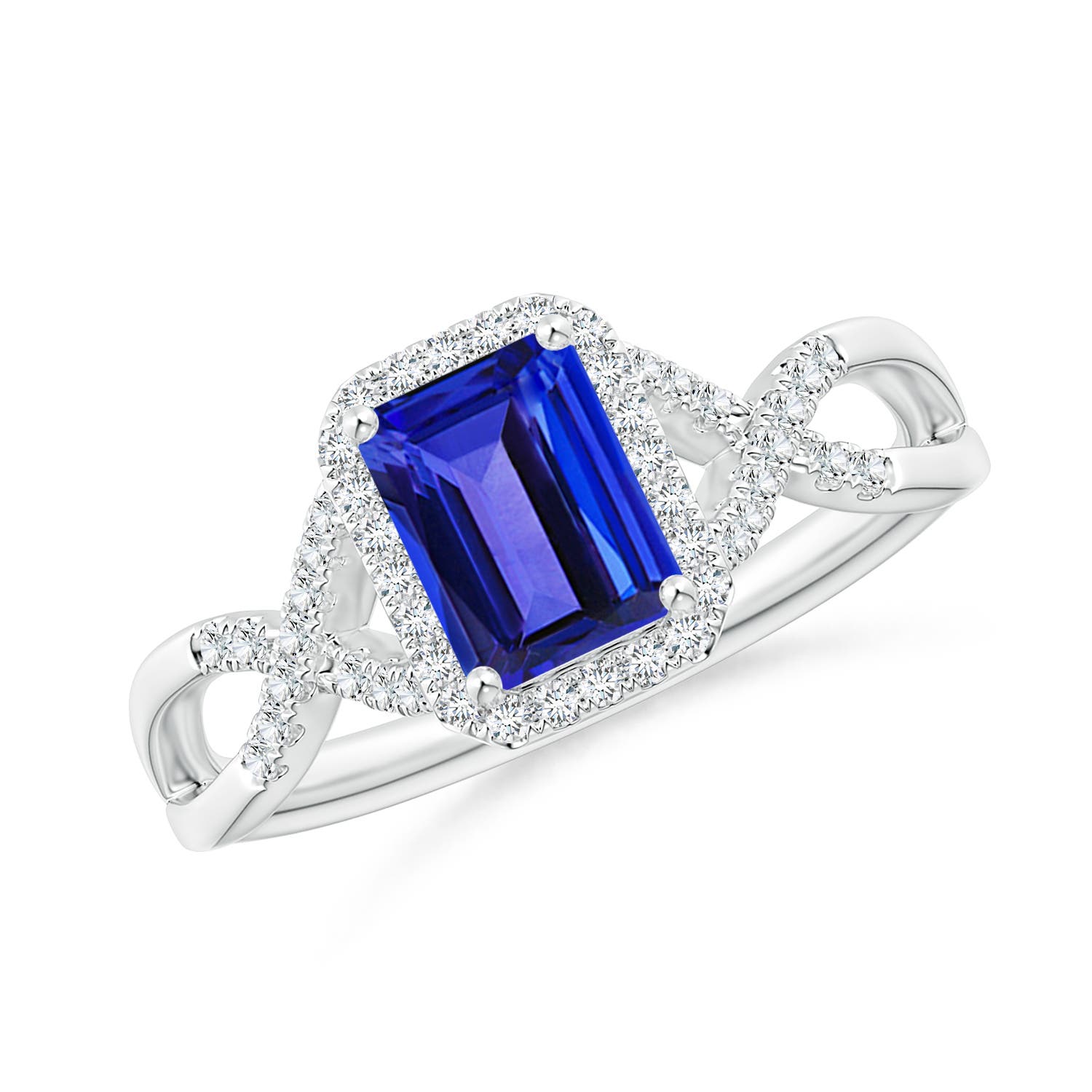 AAAA - Tanzanite / 1.17 CT / 14 KT White Gold