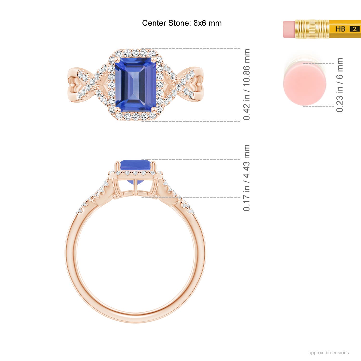 AA - Tanzanite / 1.74 CT / 14 KT Rose Gold