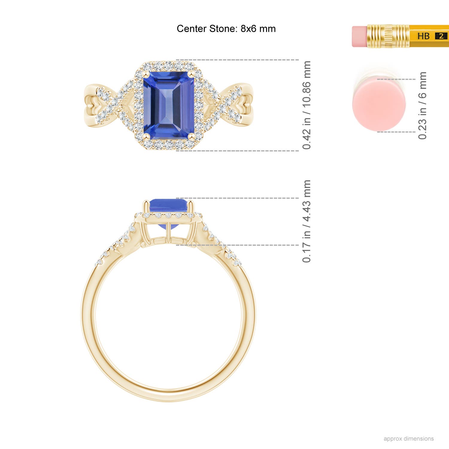 AA - Tanzanite / 1.74 CT / 14 KT Yellow Gold