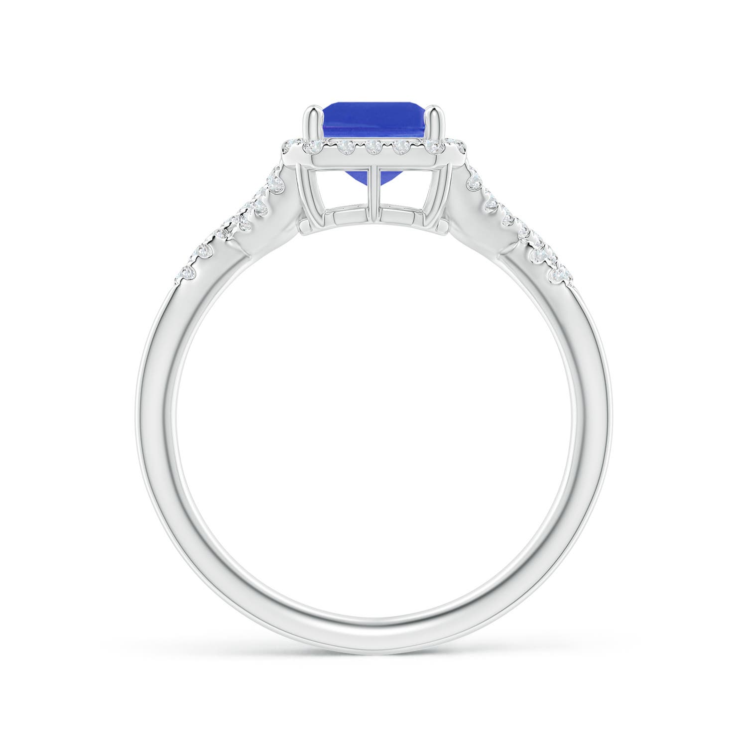 AAA - Tanzanite / 1.74 CT / 14 KT White Gold