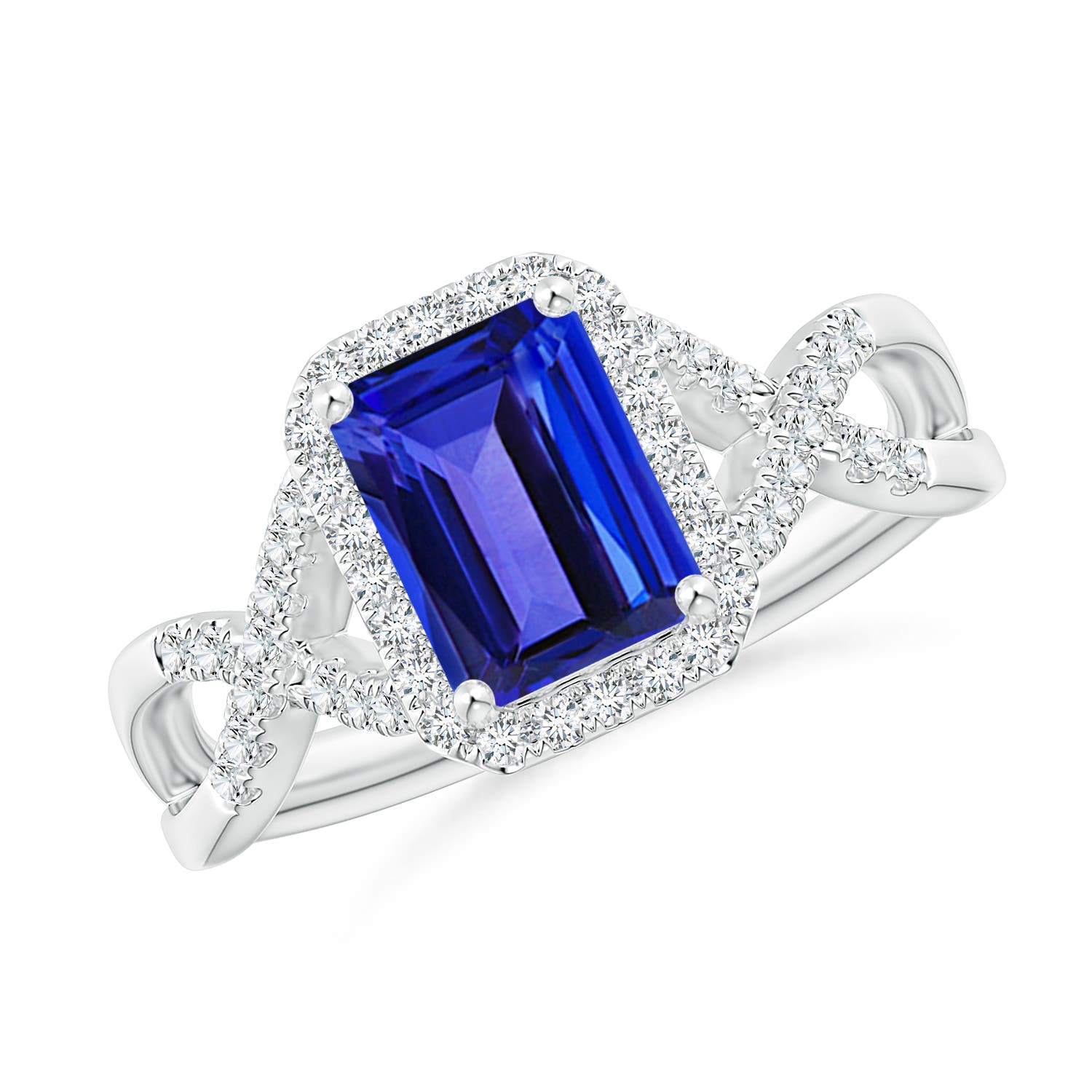 AAAA - Tanzanite / 1.74 CT / 14 KT White Gold