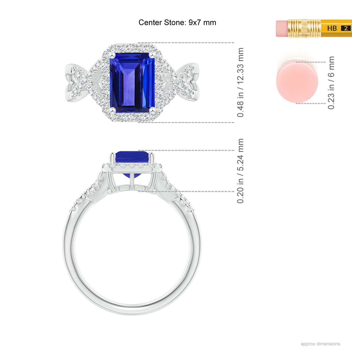 AAAA - Tanzanite / 2.78 CT / 14 KT White Gold