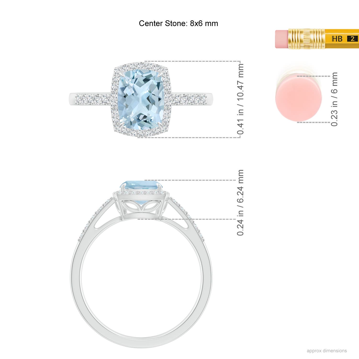 AA - Aquamarine / 1.43 CT / 14 KT White Gold