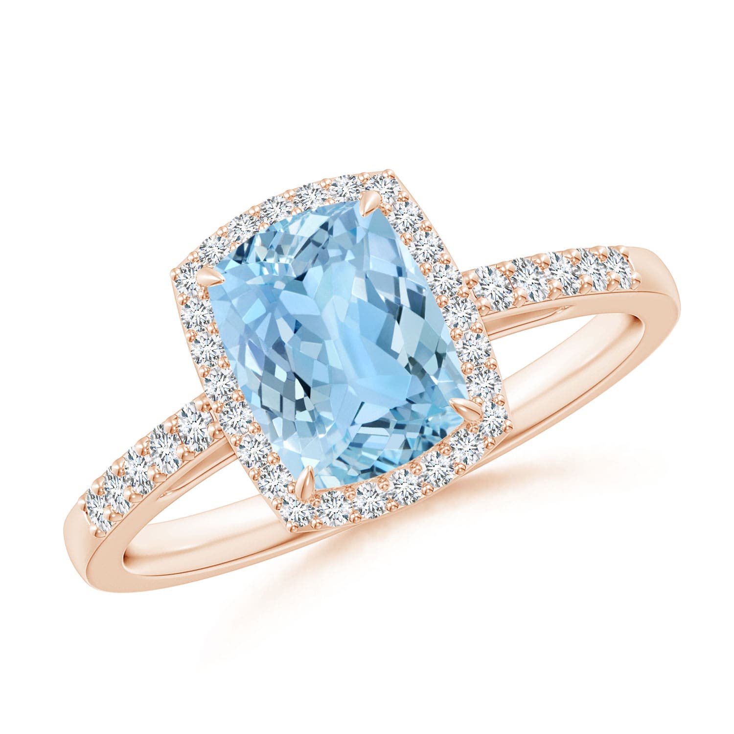 AAAA - Aquamarine / 1.43 CT / 14 KT Rose Gold